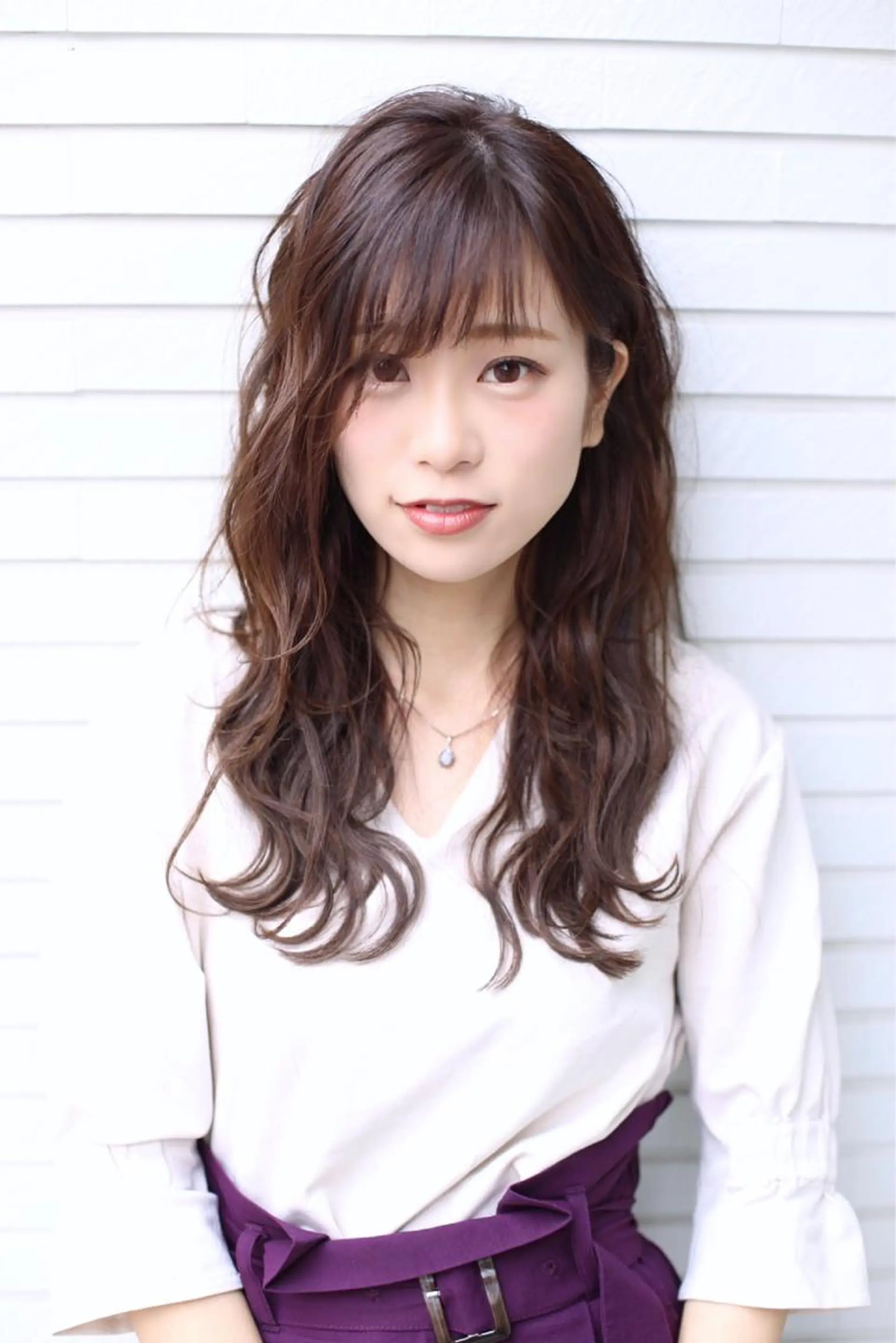 ロング アッシュ ﾊｲﾄｰﾝ/ｶﾗｰ/ 用賀/稲若健太郎のヘアスタイル