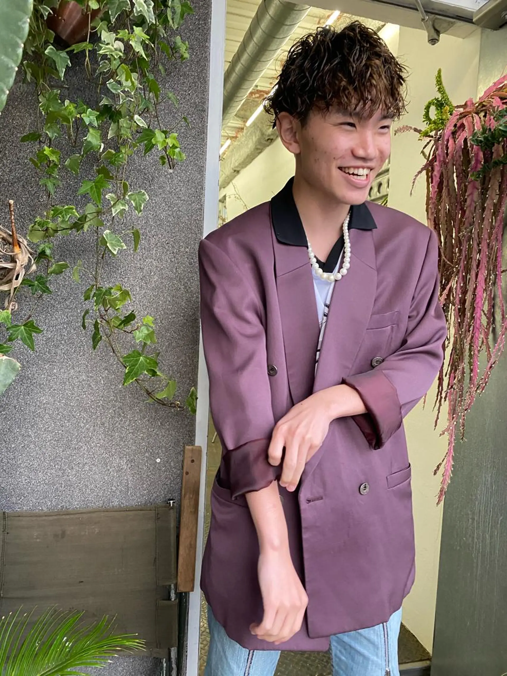 ショート パーマ ハイライト レイヤーカット ショートヘア カット パーマ トリートメント qiie/ワンカラー インナーカラーのヘアスタイル