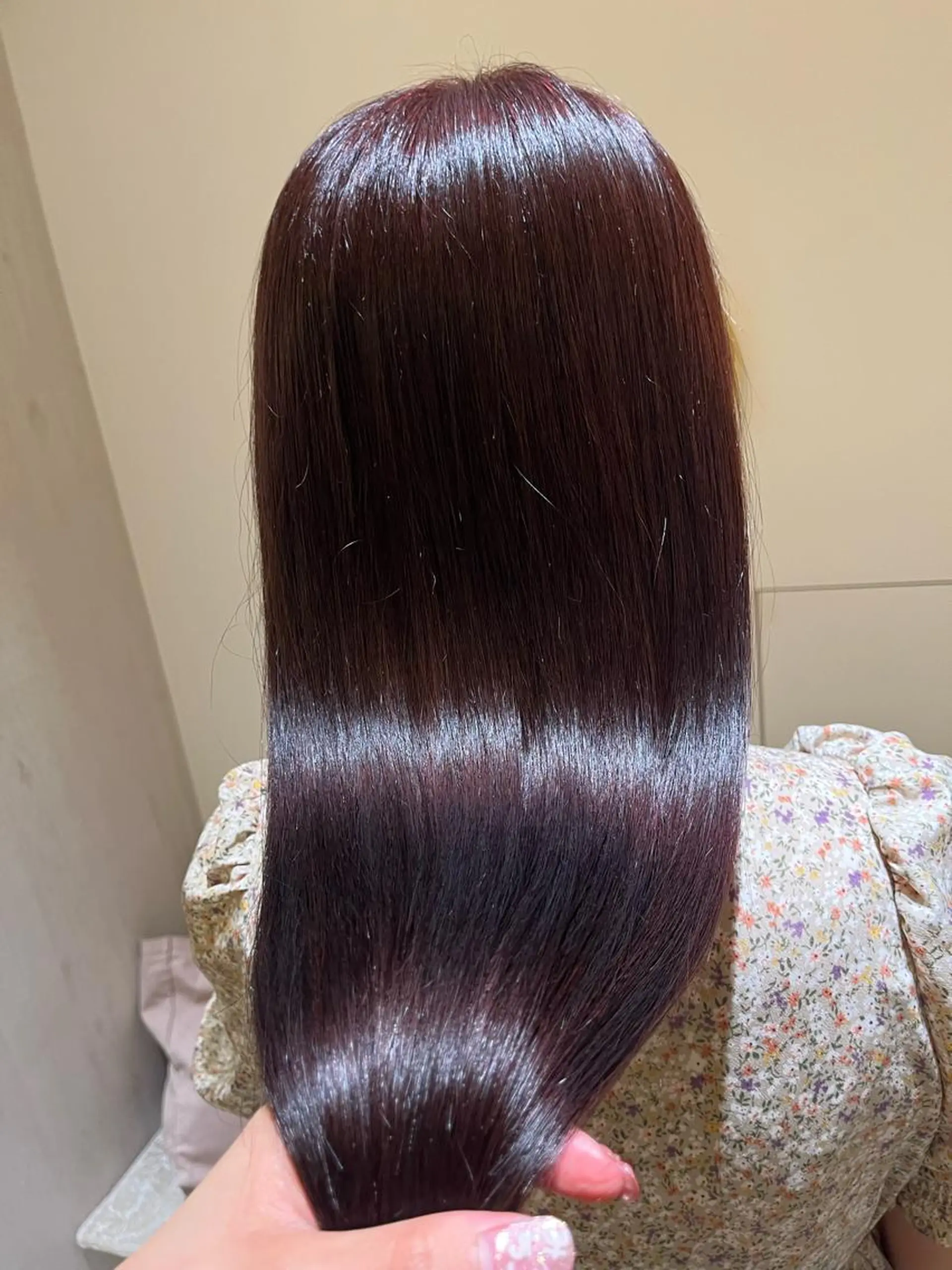 ロング カラー ブリーチ ラベンダーカラー ブリーチなしカラー クルミ🤍推し活 🎀ピンクカラーのヘアスタイル