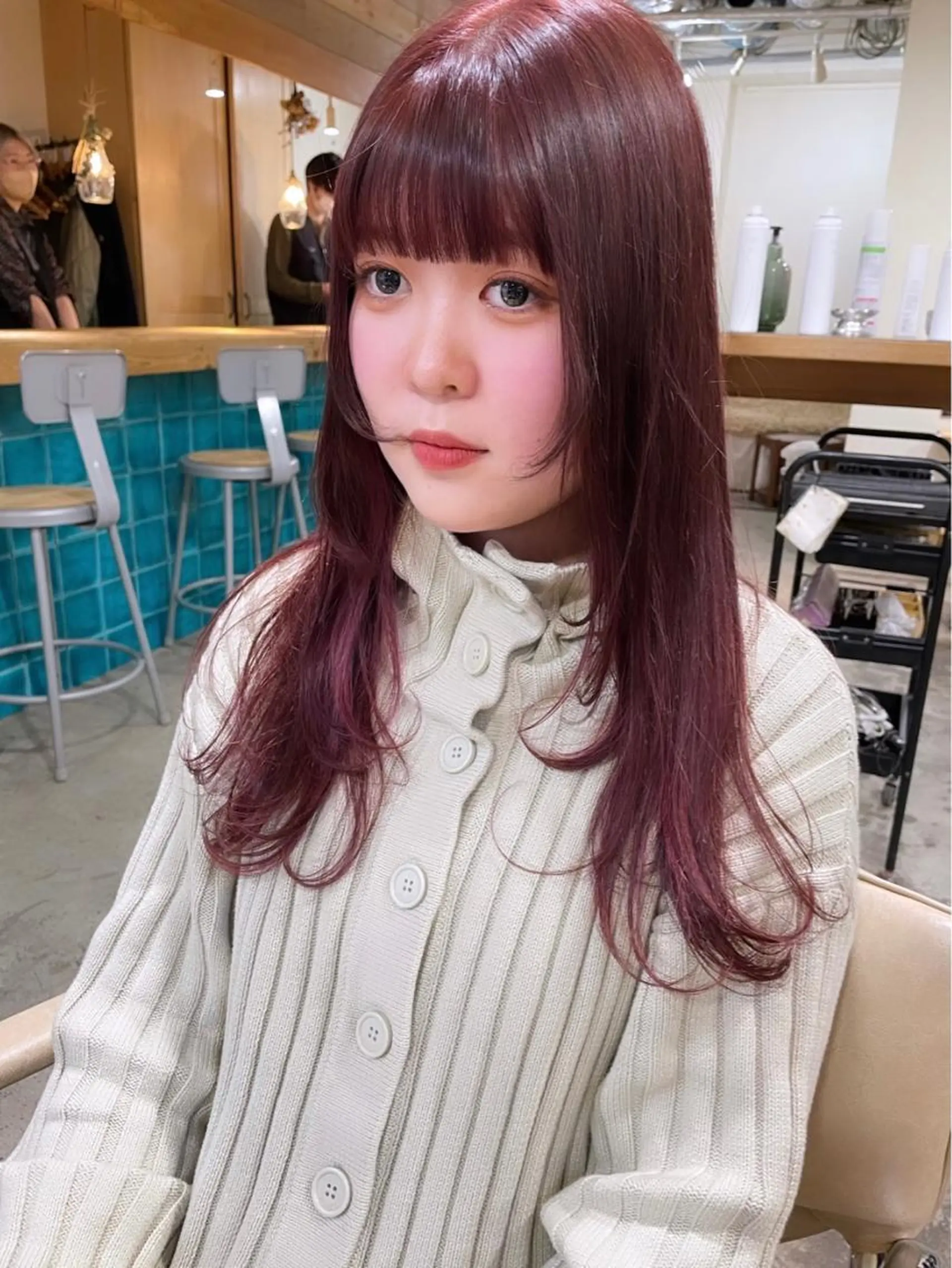 ロング カラー 竹内 柚子のヘアスタイル