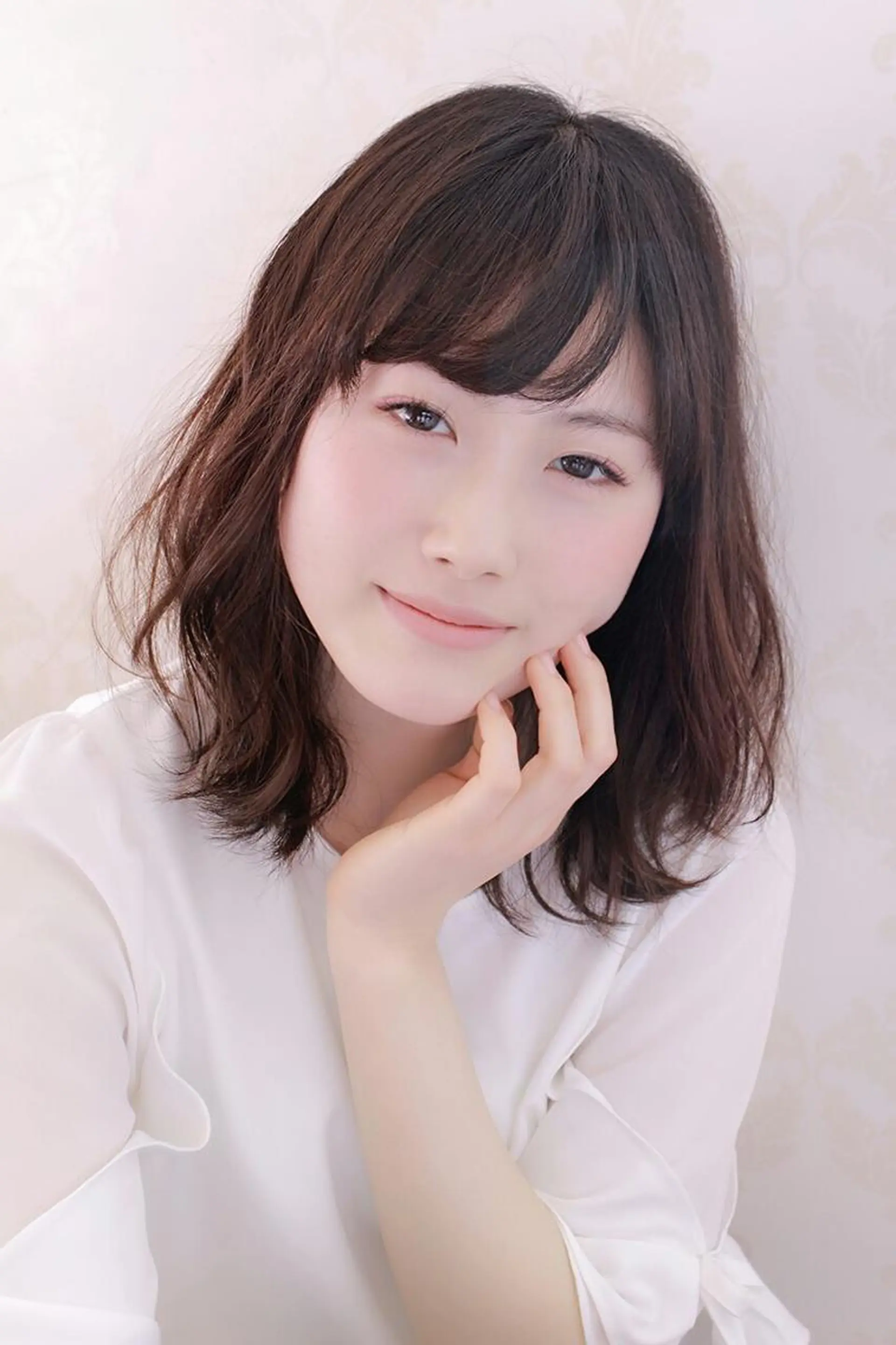 ミディアム カラー パーマ 伊藤 功士のヘアスタイル