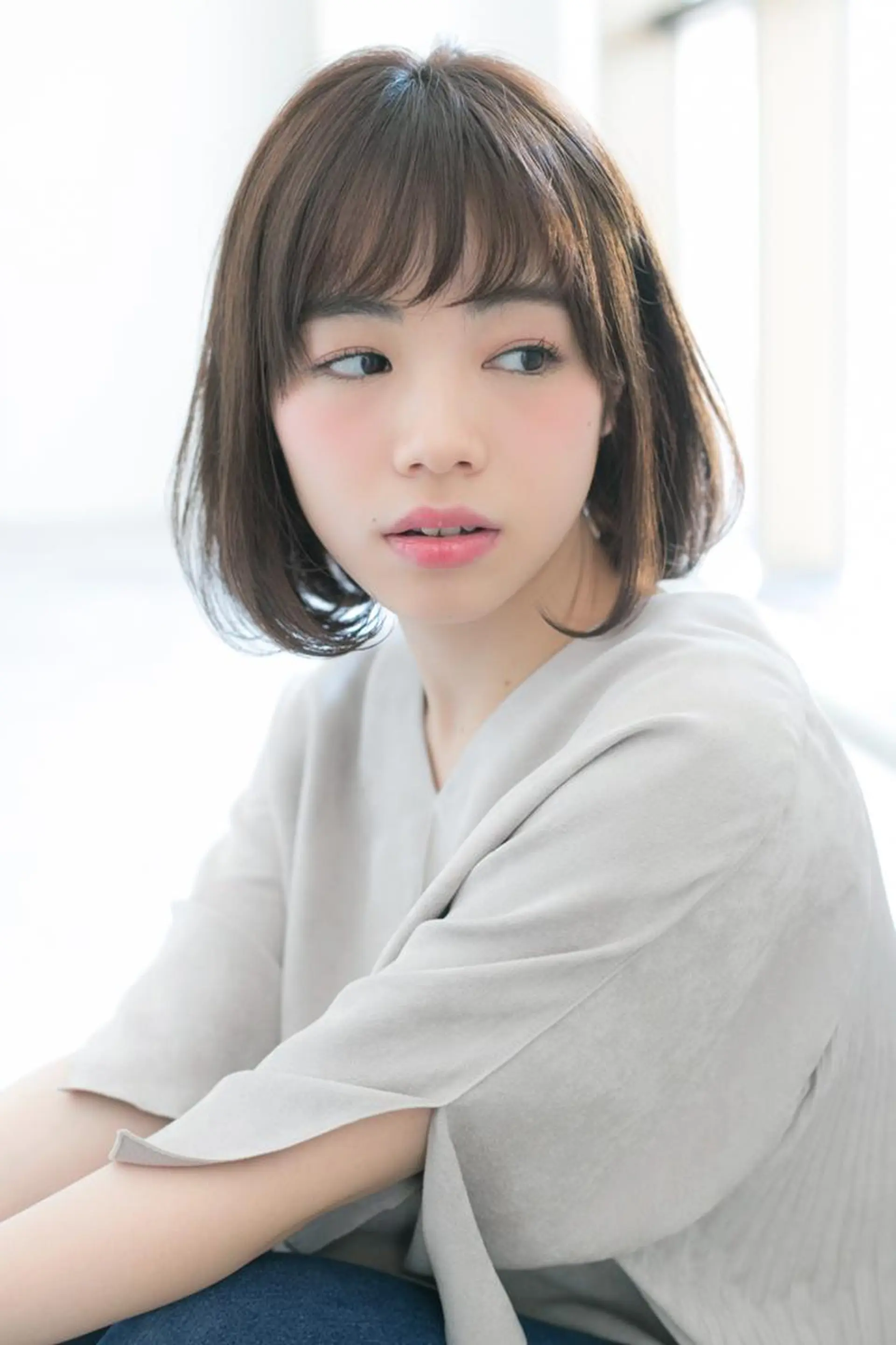 ミディアム カラー パーマ 羽田 ひろむのヘアスタイル