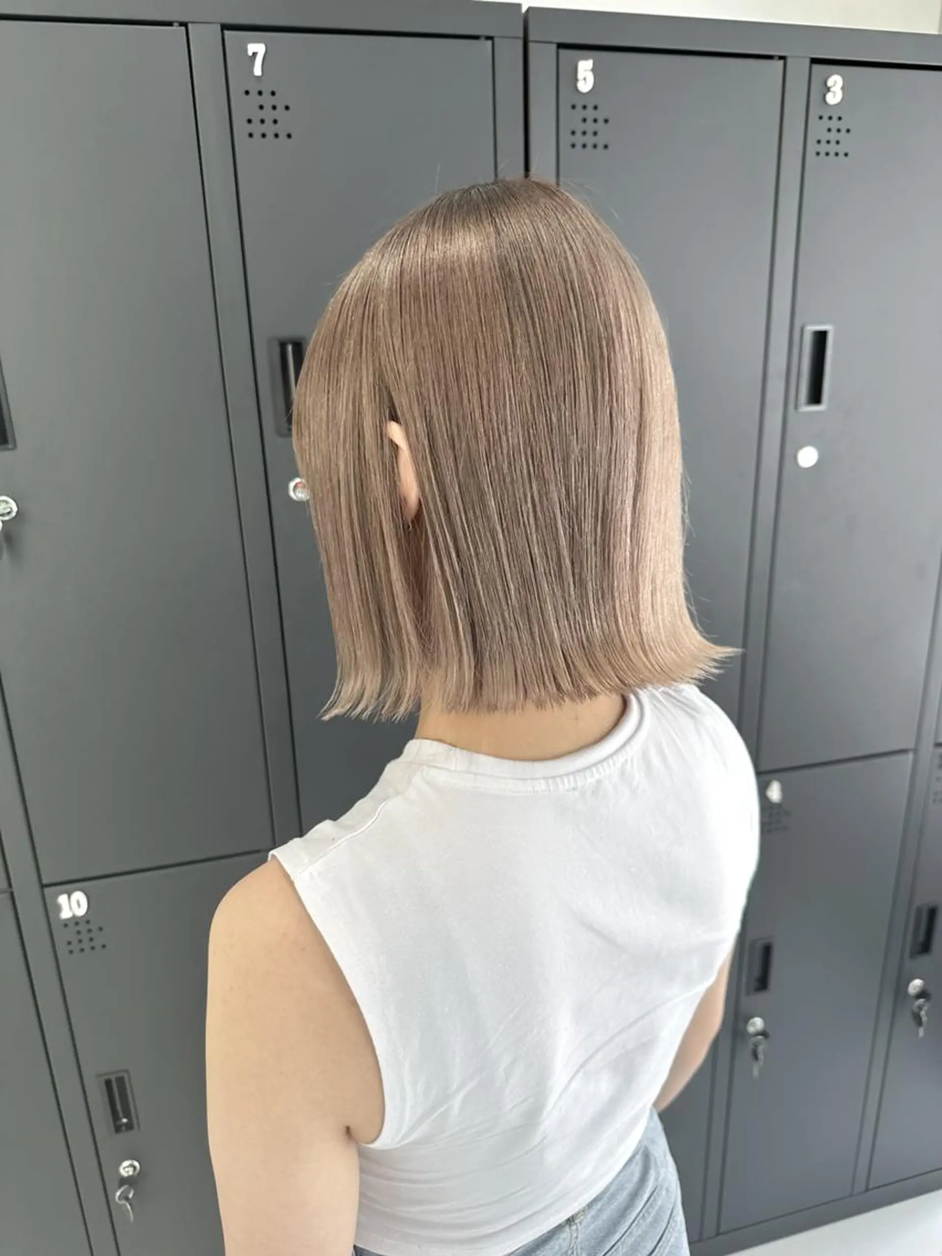 ミディアム ピンクベージュ/新潟 万代/高橋桃葉🍑のヘアスタイル