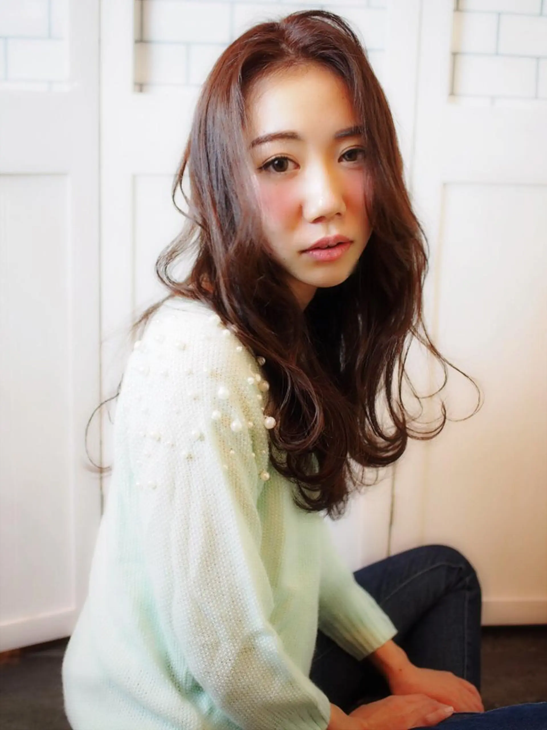 セミロング ほさか しんごのヘアスタイル