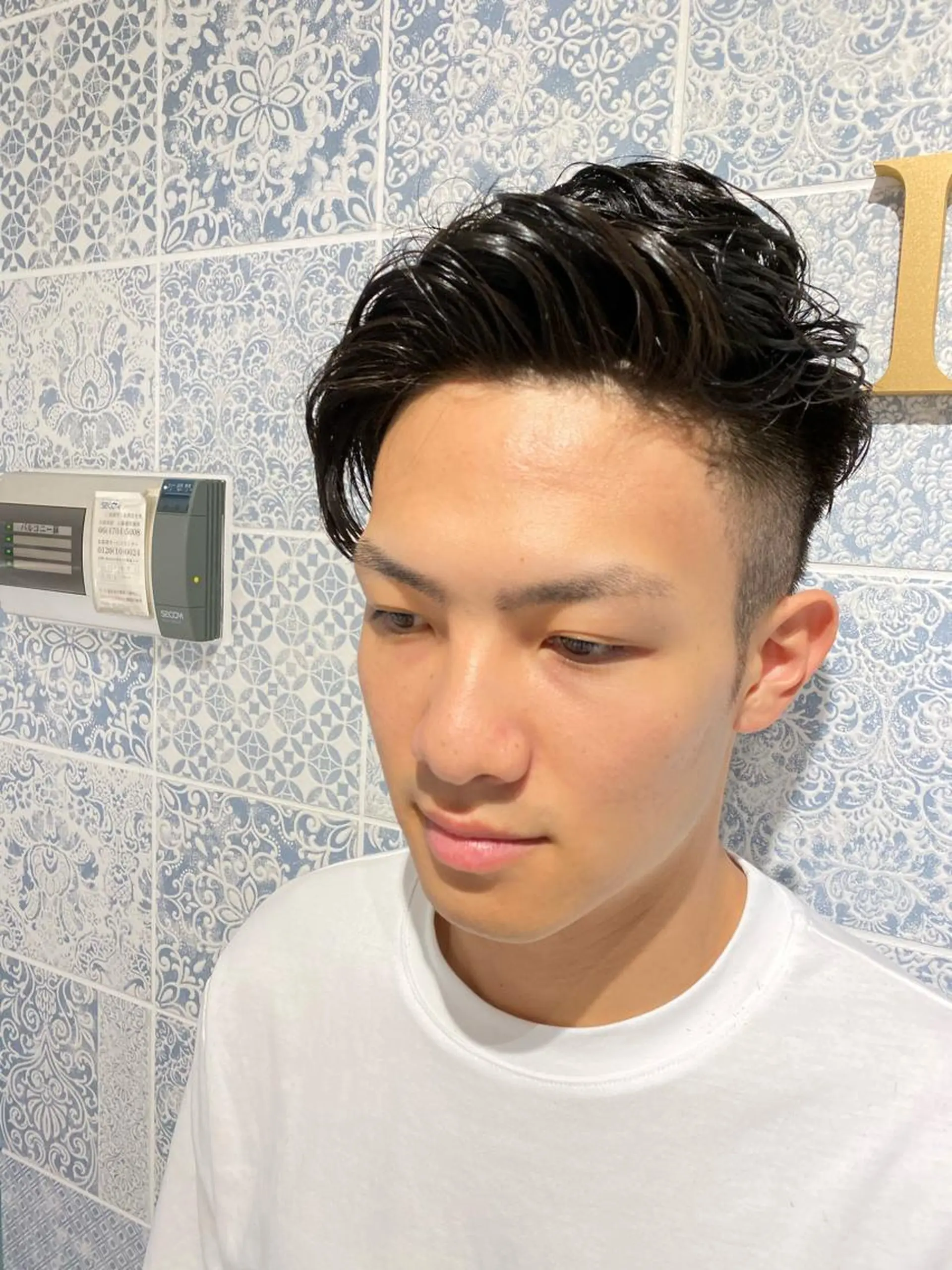 ショート パーマ メンズ カット ヘアカラー トリートメント 🌟モテ髪ショート 🌟店長 津賀涼のヘアスタイル