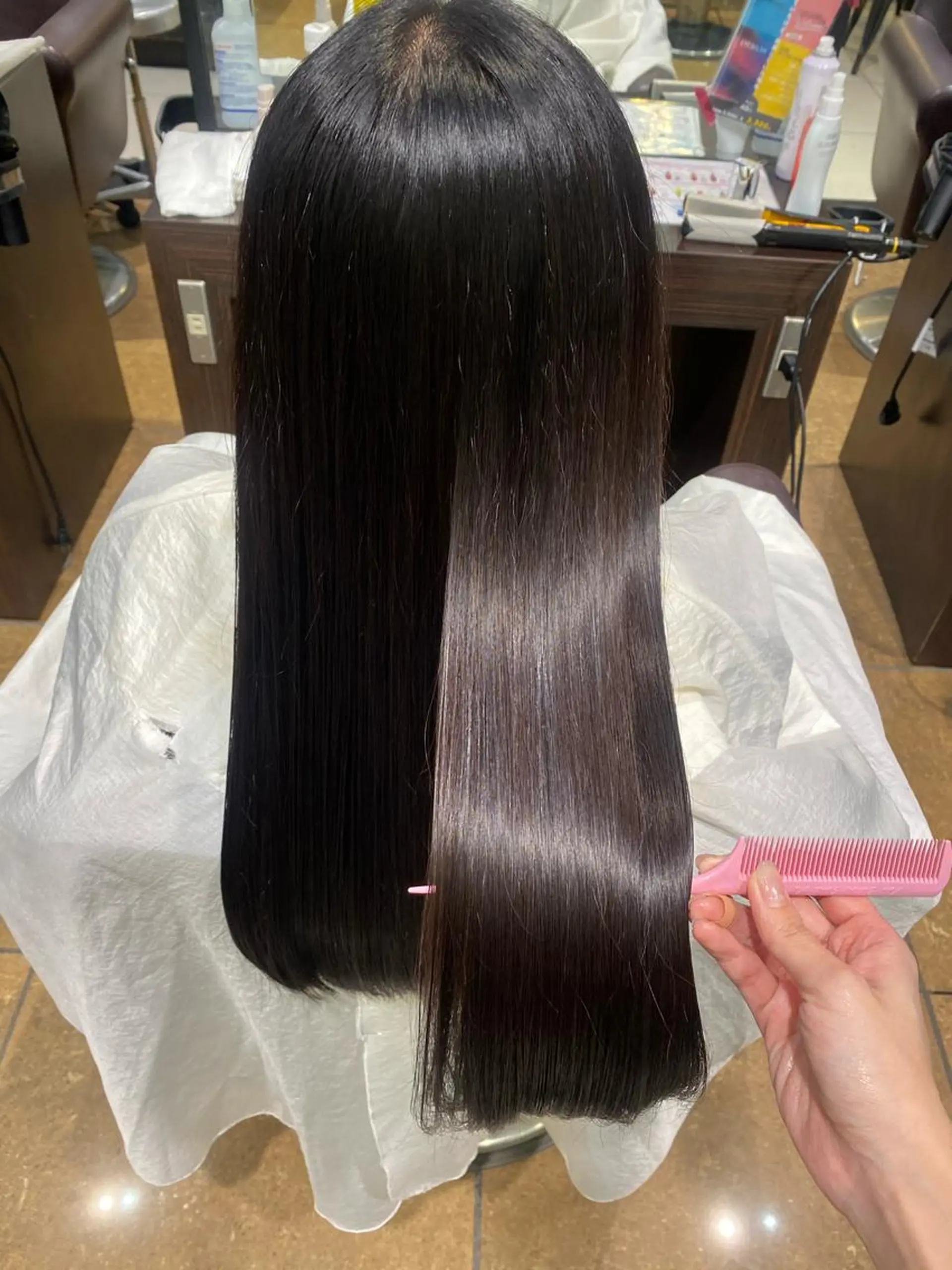 ロング カラー 髪質改善 トリートメント ∴Sanae. ∴ トータルビューティーのマツエク・マツパデザイン