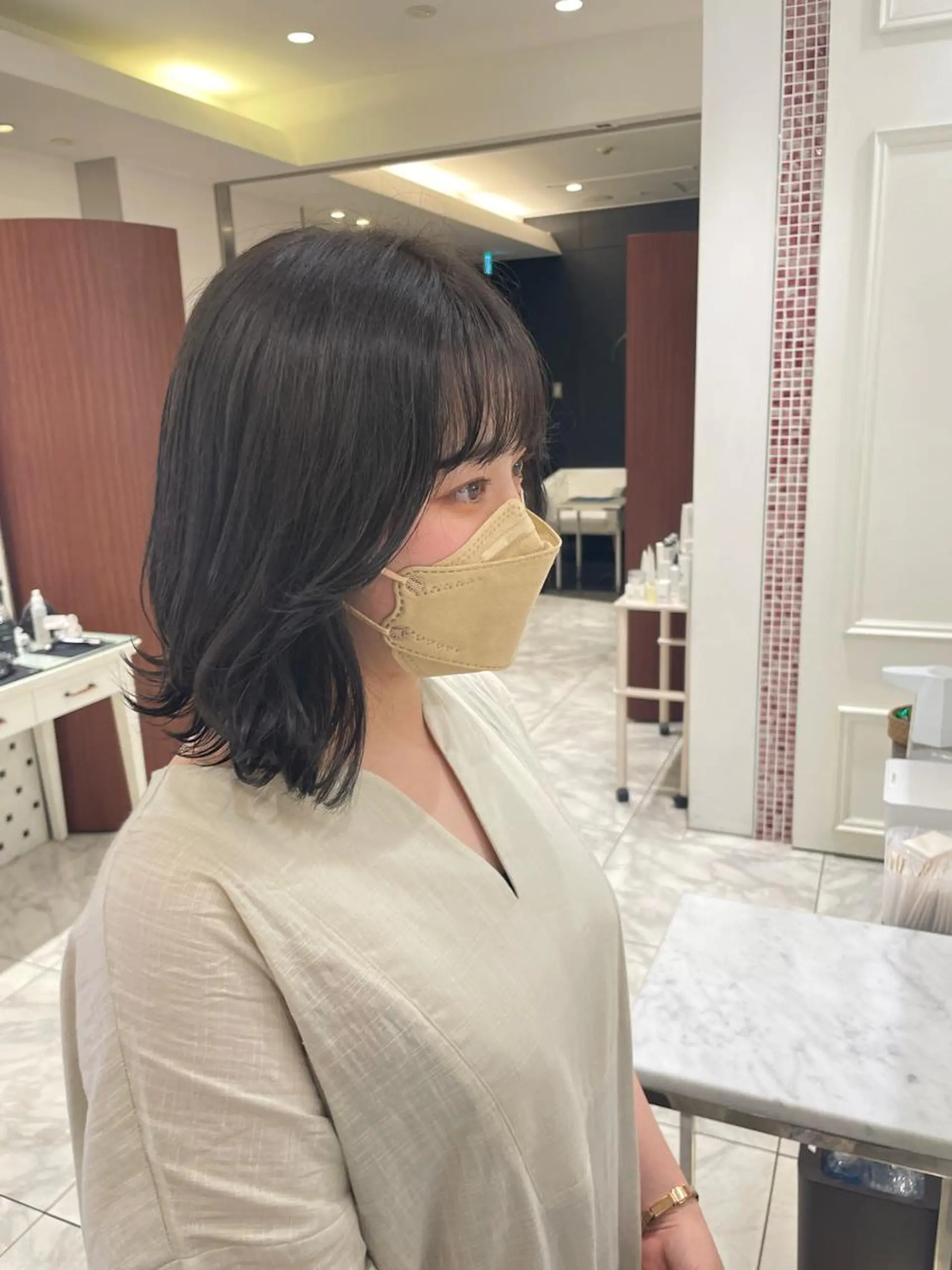 ミディアム カラー ヘアカラー 縮毛矯正/レイヤー 🌙児玉光瑠のヘアスタイル