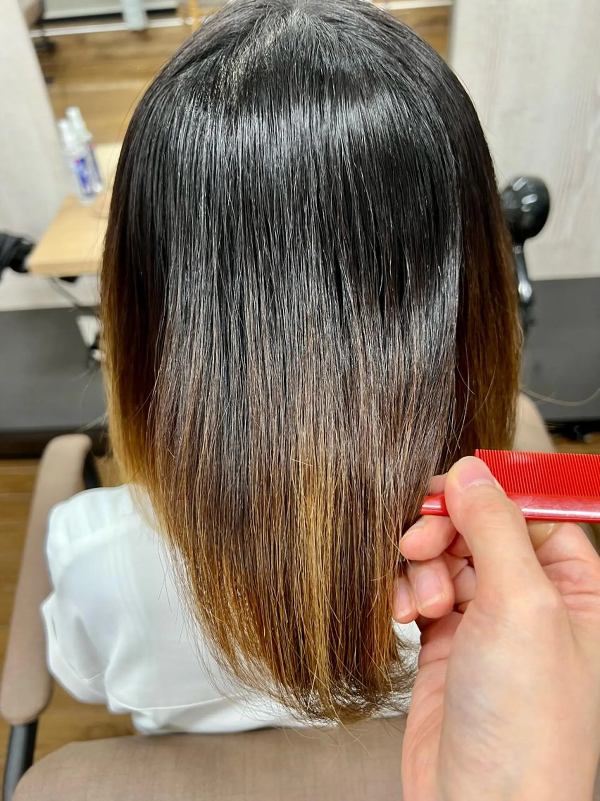 ミディアム カット 縮毛矯正 トリートメント TELA HAIR 幕張本郷店 千尋のヘアスタイル