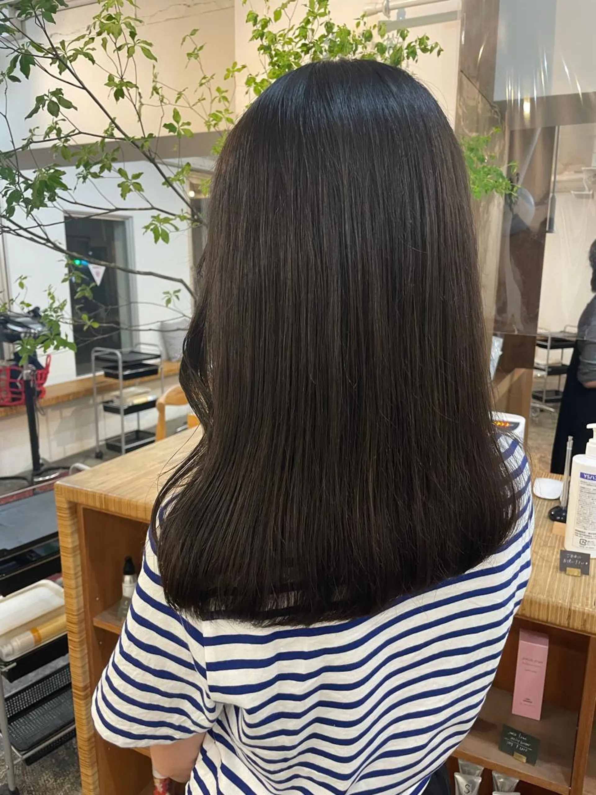 セミロング カット ヘアカラー トリートメント 【表参道】Ruri デジタルパーマのヘアスタイル