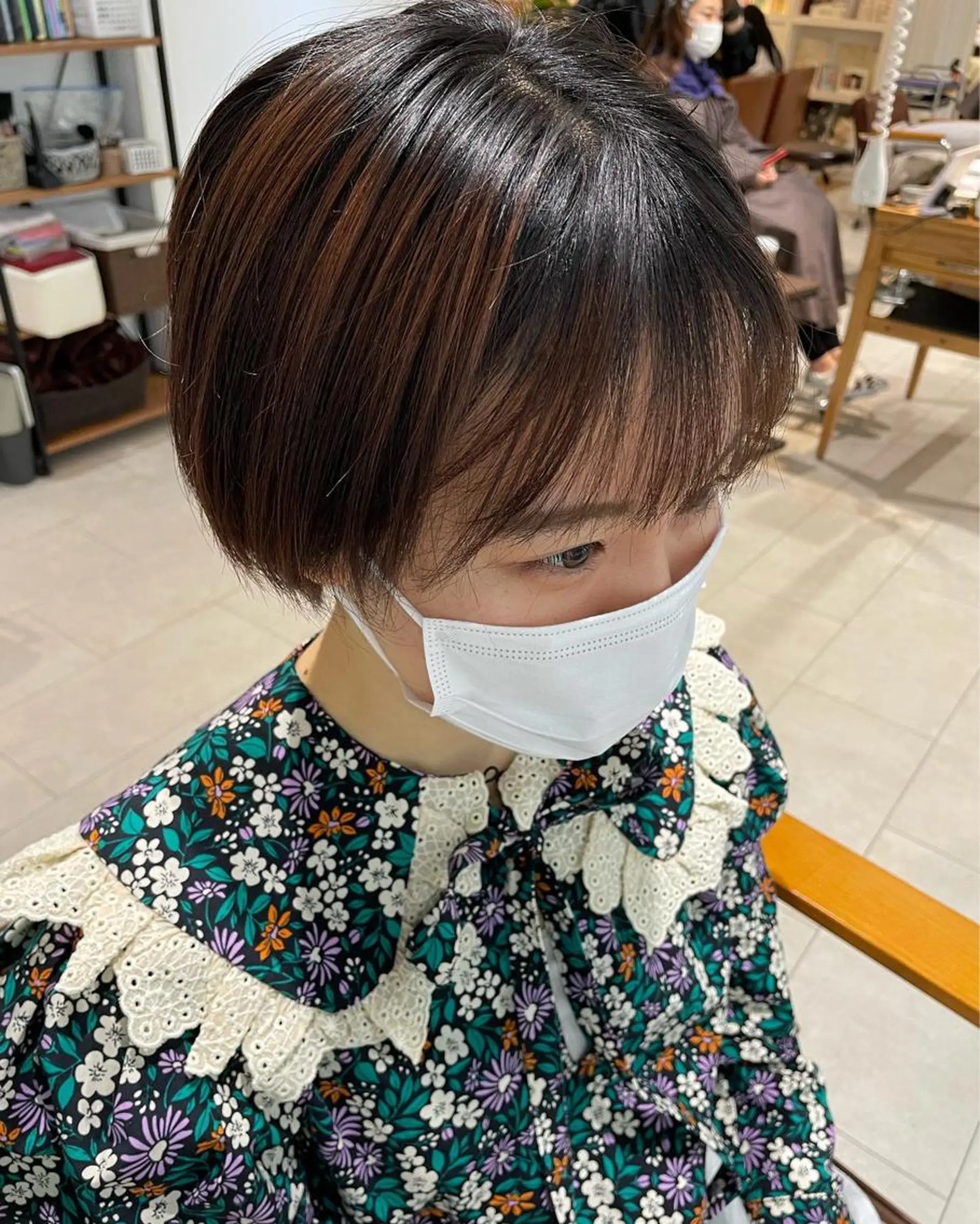 ショート カラー ベージュカラー ハイライトカラー ハイライト カット ヘアカラー トリートメント 過去一の柔髪ヘア 🌿einshairのヘアスタイル