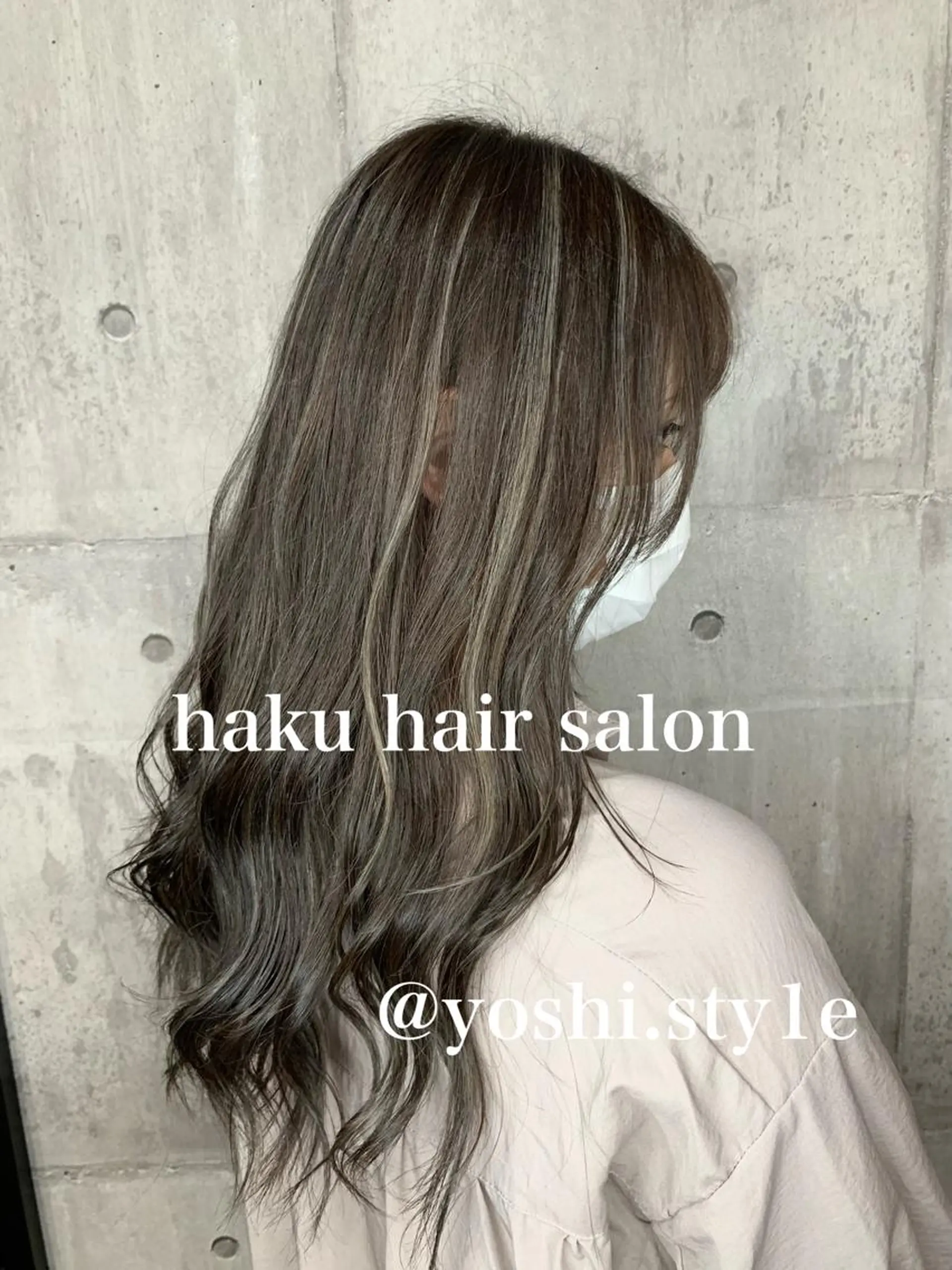 ロング ハイライト カット ヘアカラー yoshihara yuukiのヘアスタイル