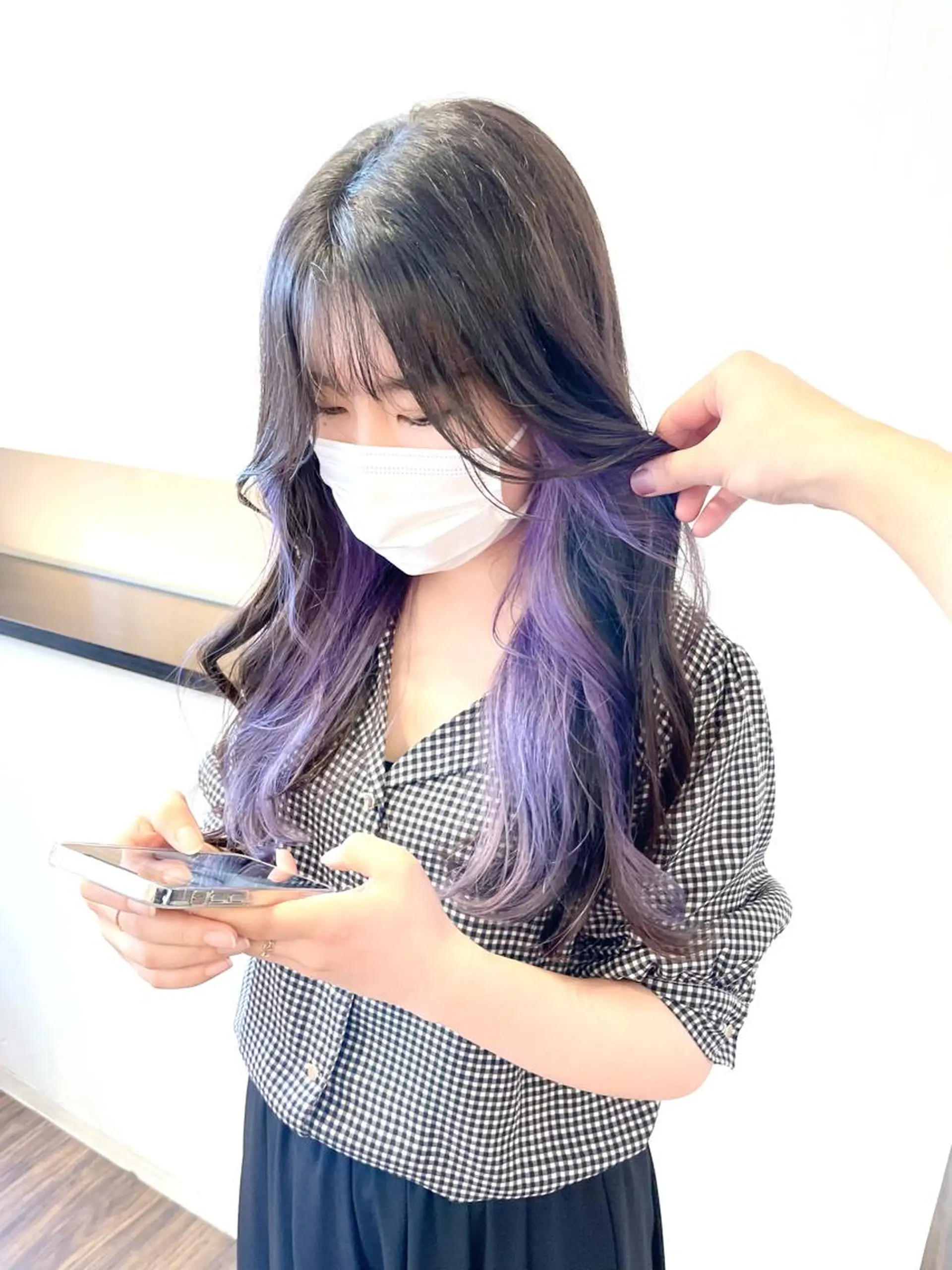 ロング カラー ラベンダーカラー カット ヘアカラー パーマ トリートメント ヘッドスパ ダメージレスブリーチ HIROSHIのヘアスタイル