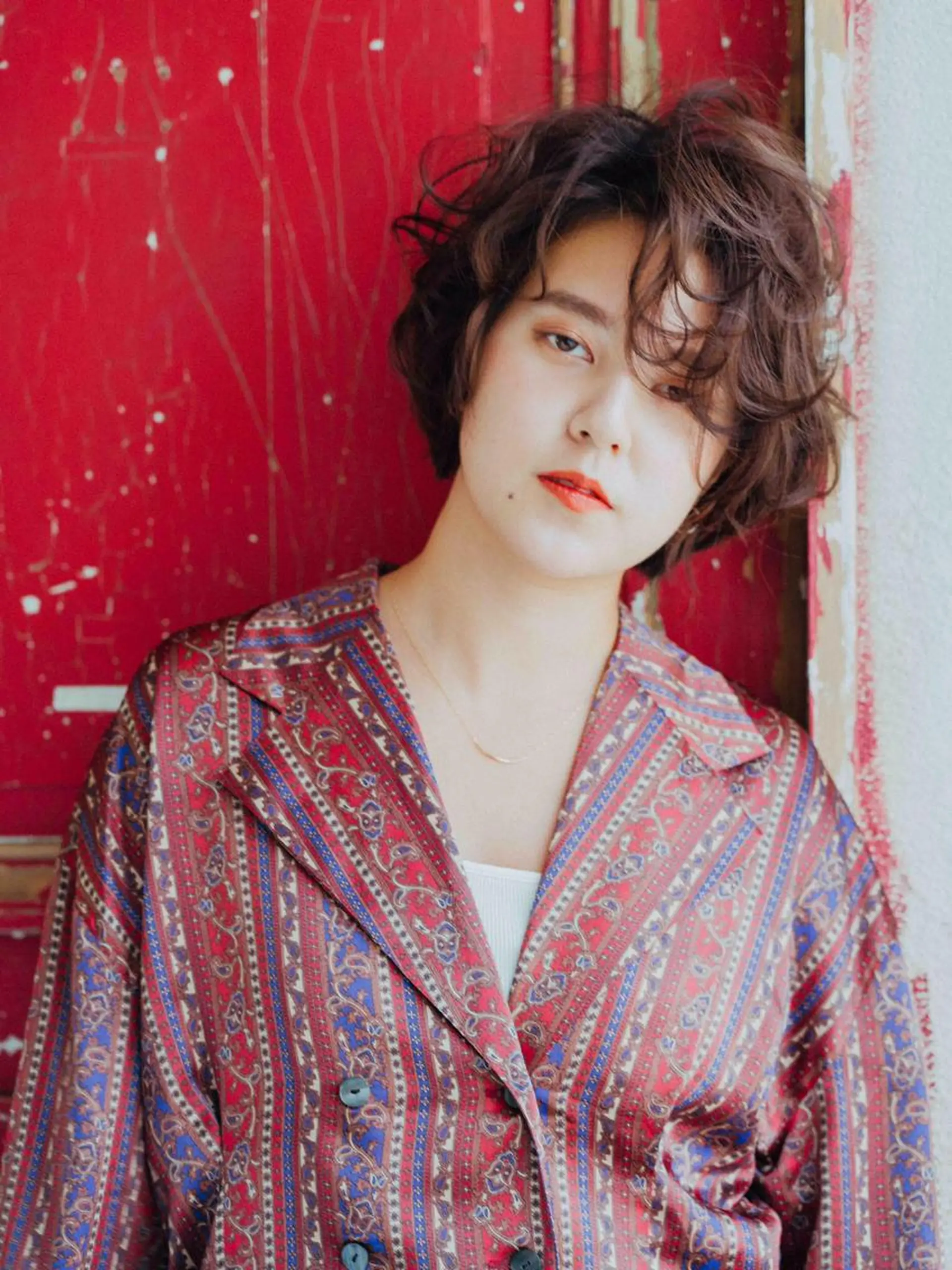 ミディアム カラー パーマ ヘアアレンジ 小川 舜人のヘアスタイル