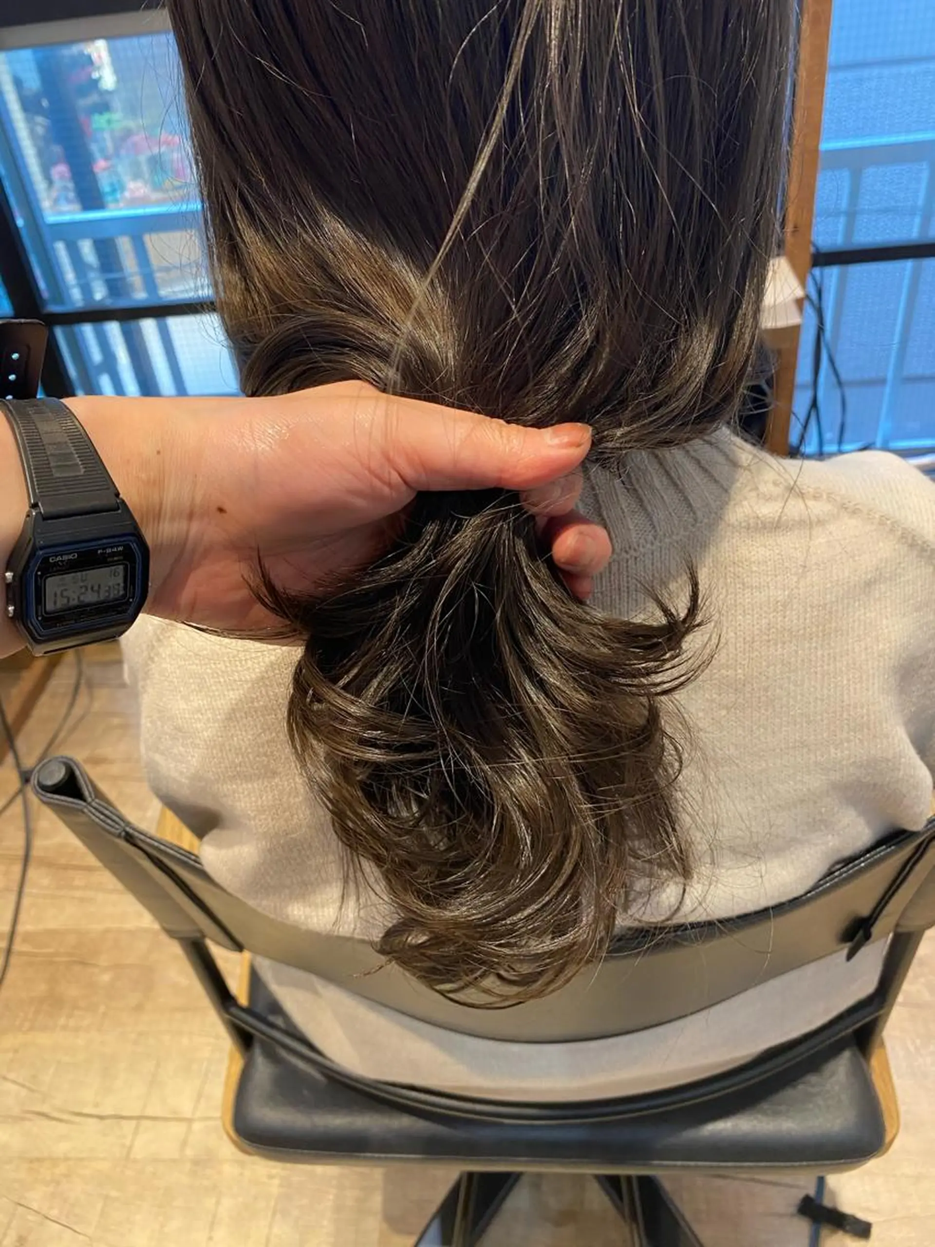 ミディアム カット ヘアカラー トリートメント 顔周りcut・ご相談 ＝新宿しずく🇰🇷のヘアスタイル