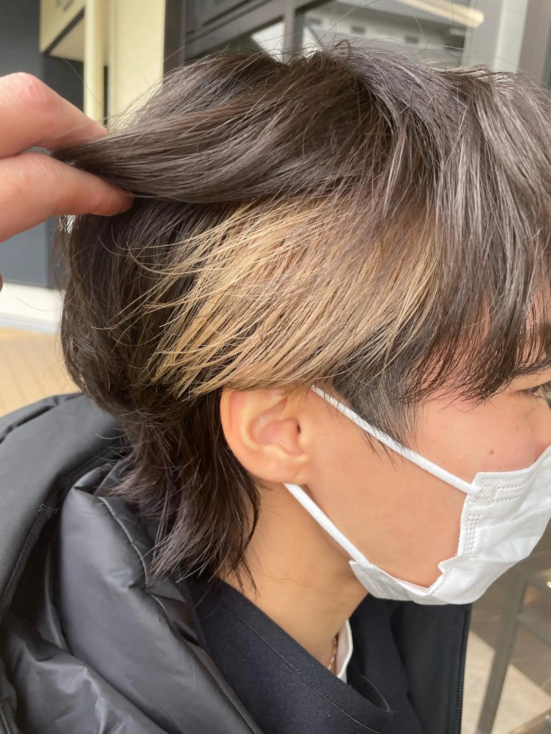 ショート カラー ベージュカラー メンズヘア特化 崎田 成人のヘアスタイル