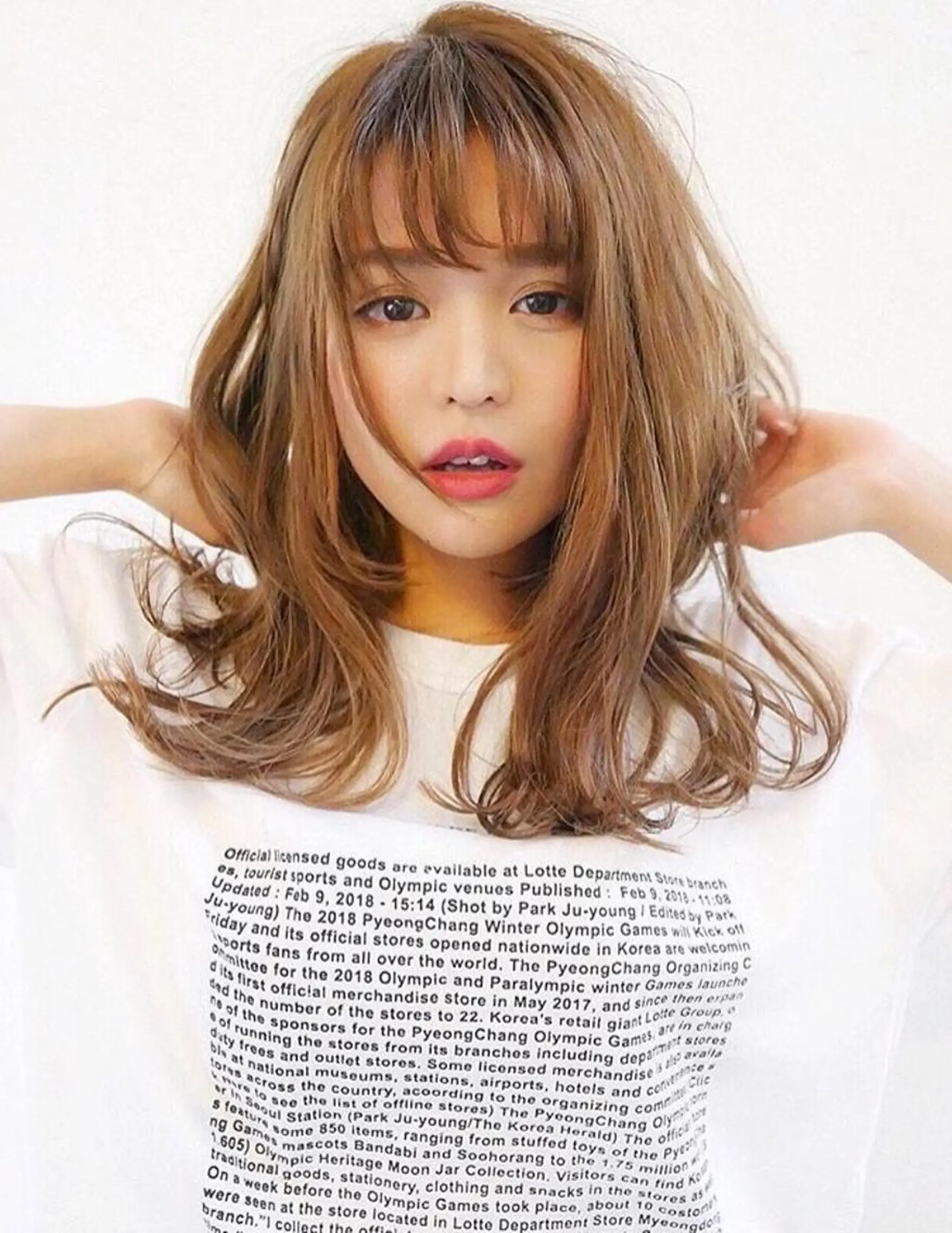 セミロング カラー パーマ アートディレクター のぐちのヘアスタイル