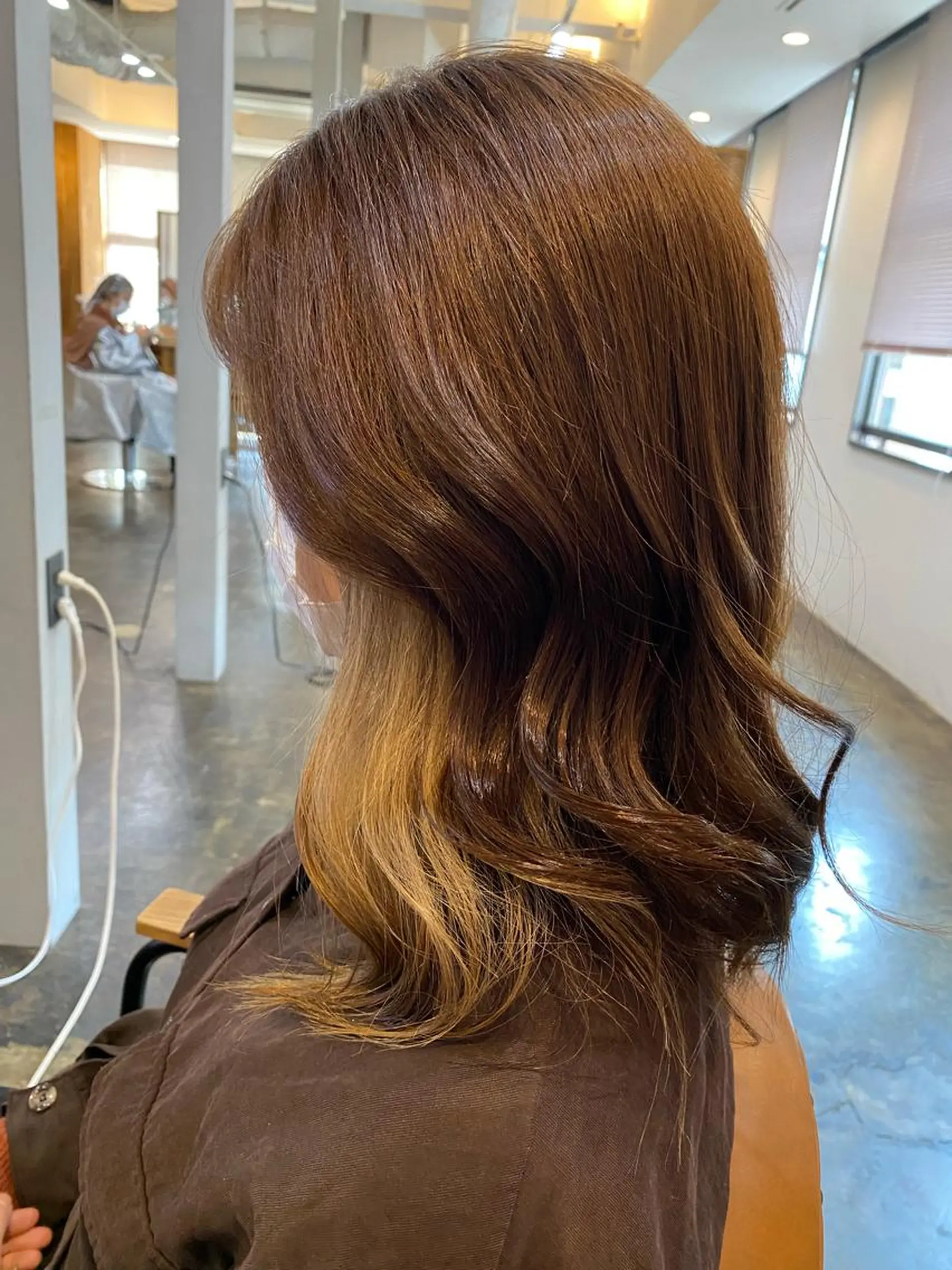 ミディアム カラー インナーカラー カット ヘアカラー 髪質改善推し 巽のヘアスタイル