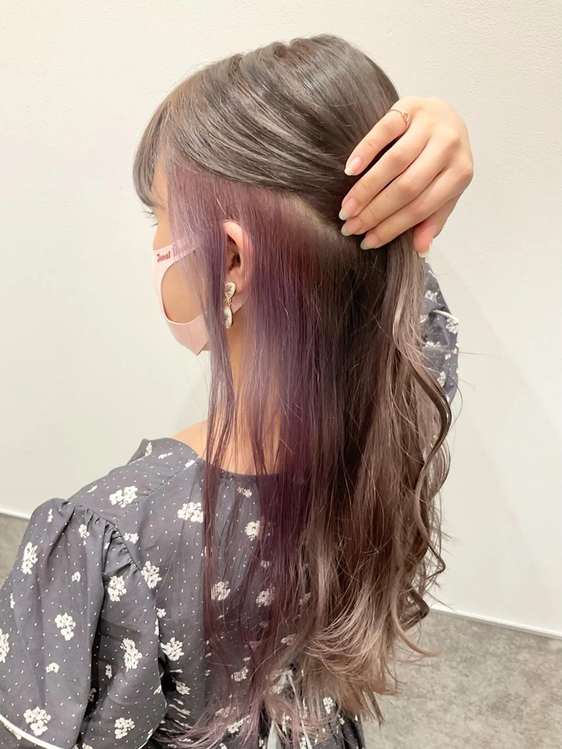 ロング カラー イヤリングカラー ヘアカラー トリートメント ヘアセット yoshi ☆のヘアスタイル