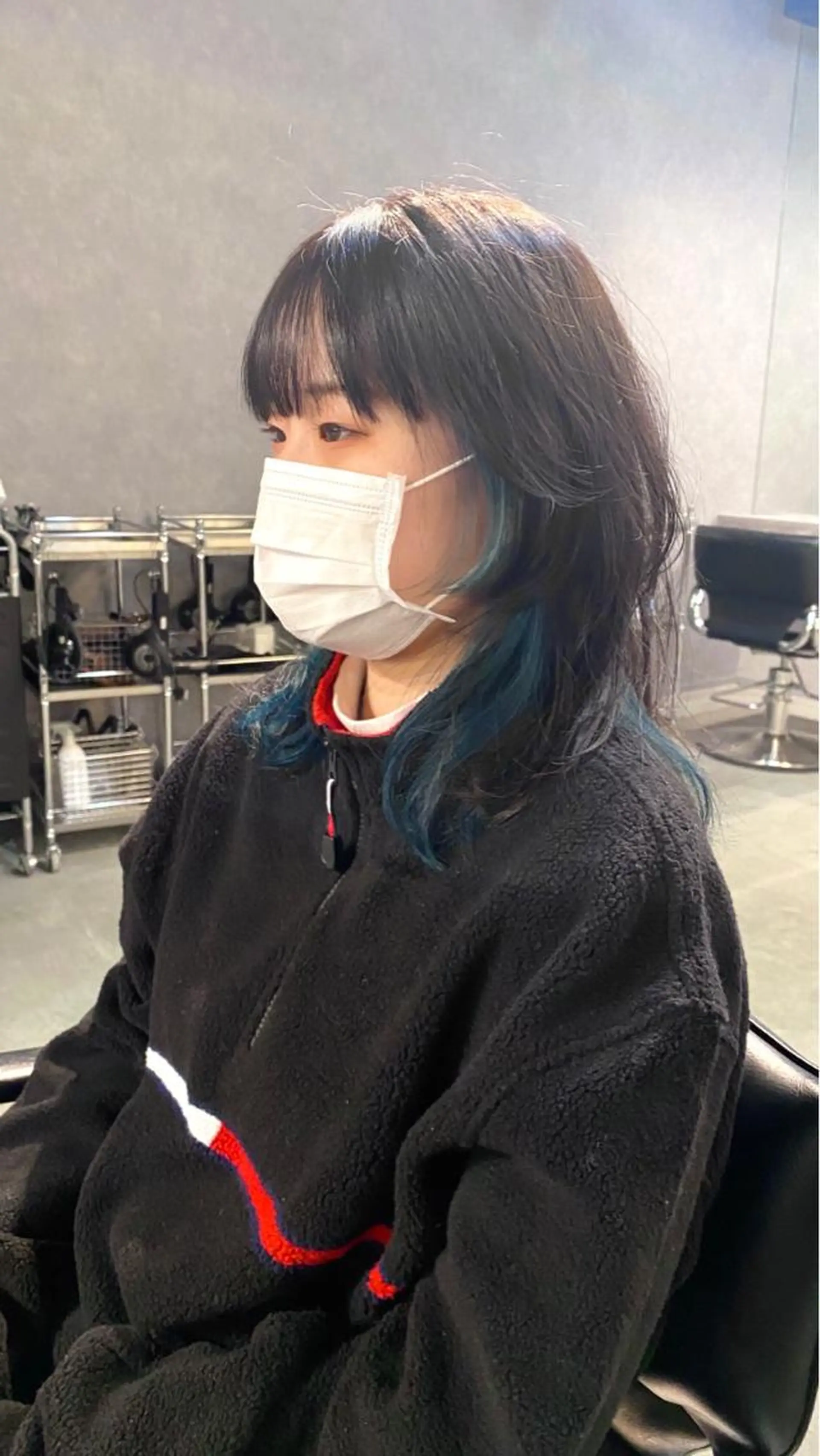 ミディアム レイヤーカット ウルフカット ウルフレイヤー 鎌田隆雅　札幌美容師 イトシテ　カットのヘアスタイル