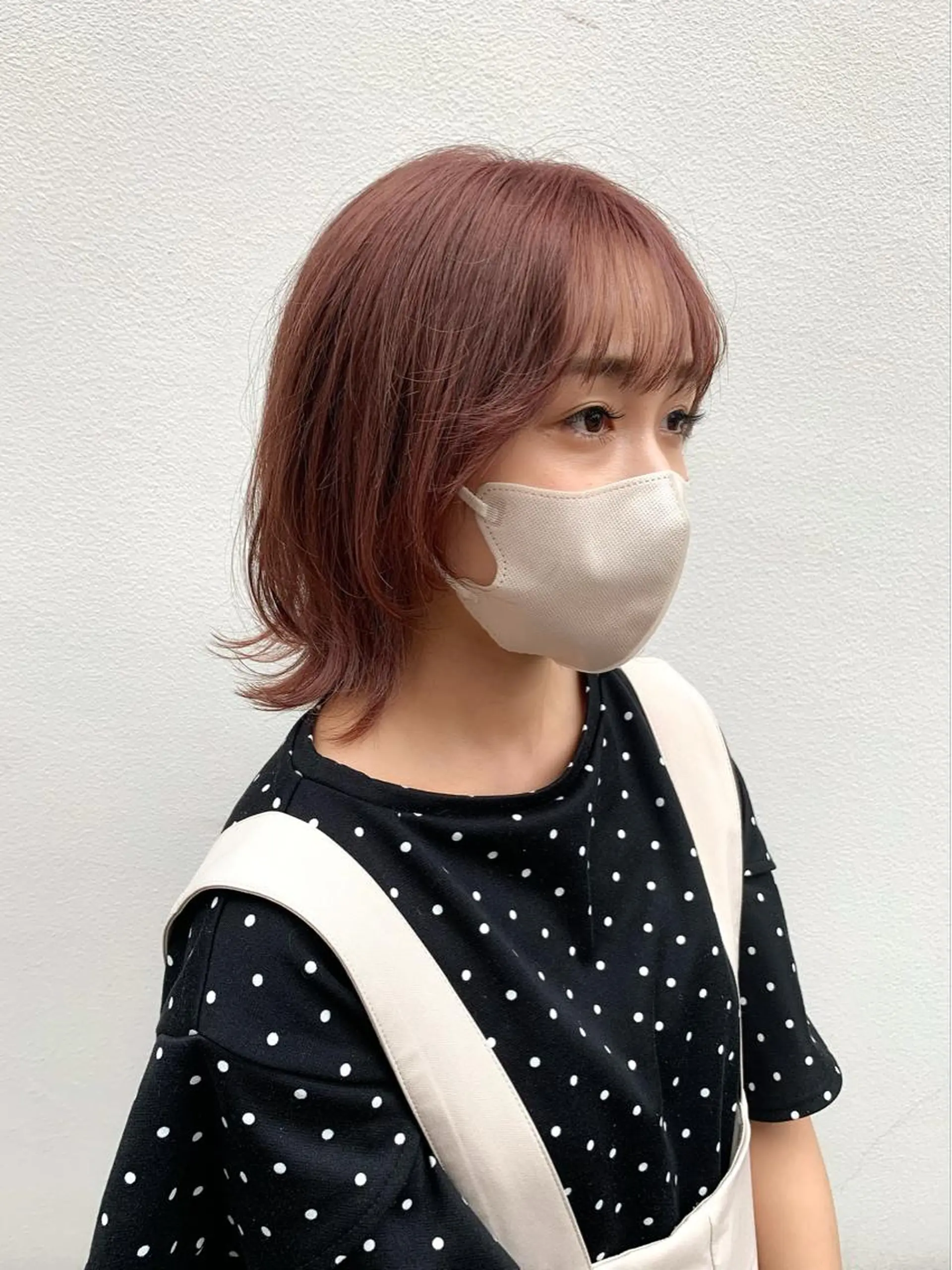 ミディアム カラー ヘアアレンジ ピンクカラー 顔まわりレイヤー レイヤーカット カット ヘアカラー トリートメント ヘッドスパ ヘアセット 〽️magico/ ウルフDaiki〽️のヘアスタイル