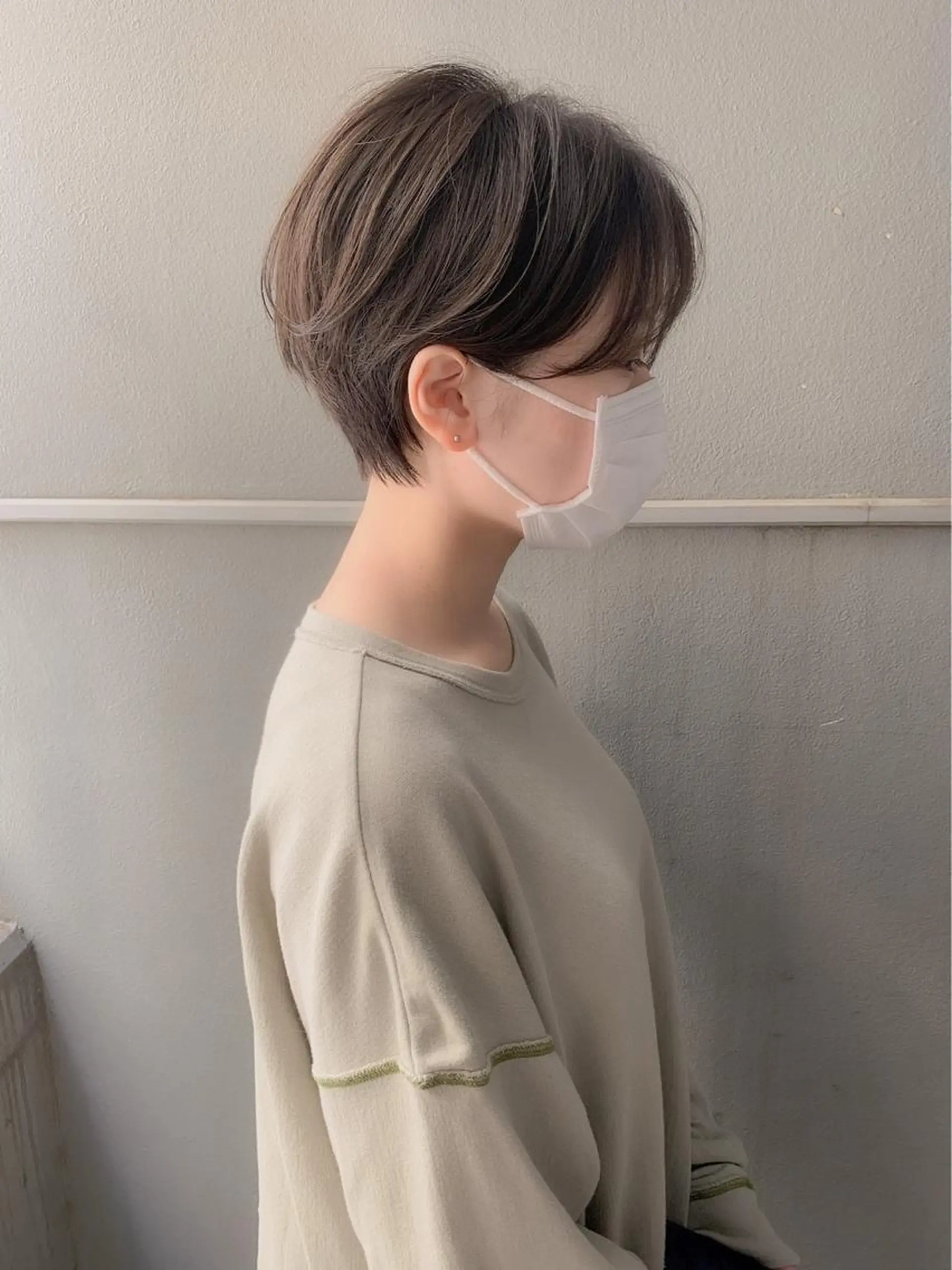 ショート カラー 切りっぱなしボブ ショートボブ 丸みショート ボブ ショートヘア 立川✨ブリーチ/ ケアブリーチ✨のヘアスタイル
