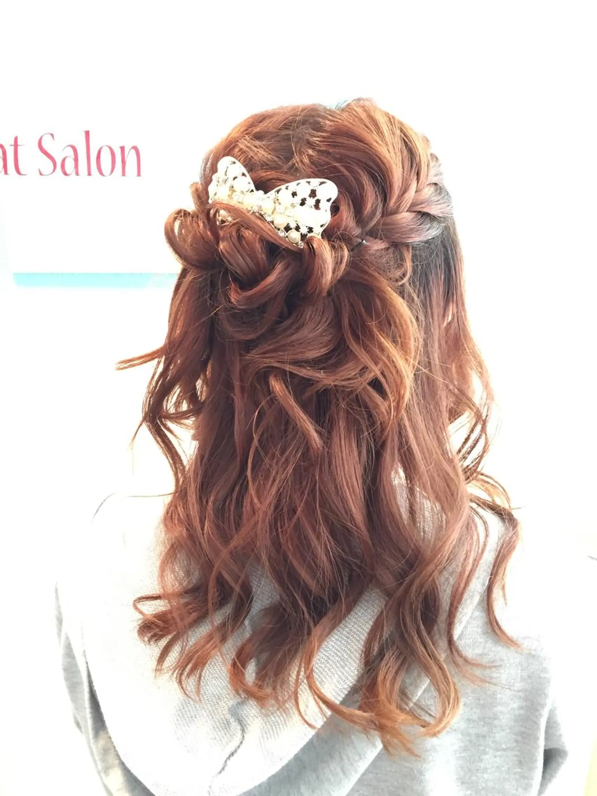 ミディアム セミロング ロング ヘアアレンジ ハーフアップ 早朝✨ヘアセット 着付け/清水玲歌のヘアスタイル