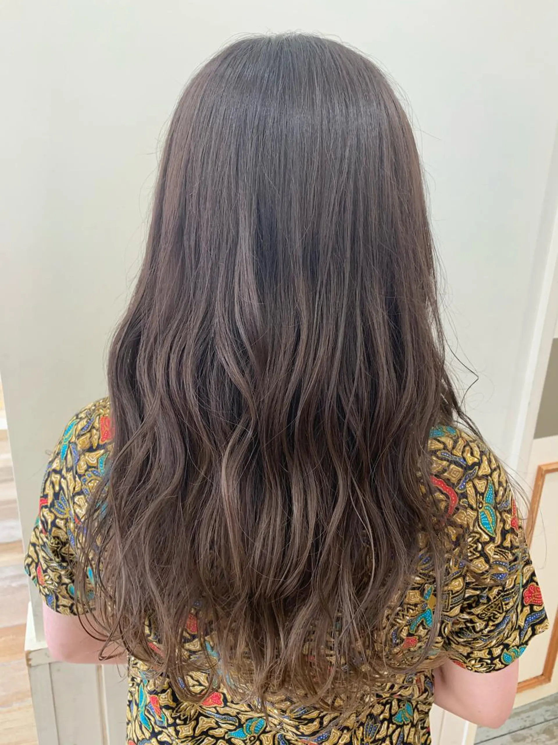 ロング カラー カット ヘアカラー トリートメント ぱつっとボブ/ 小野あかねのヘアスタイル