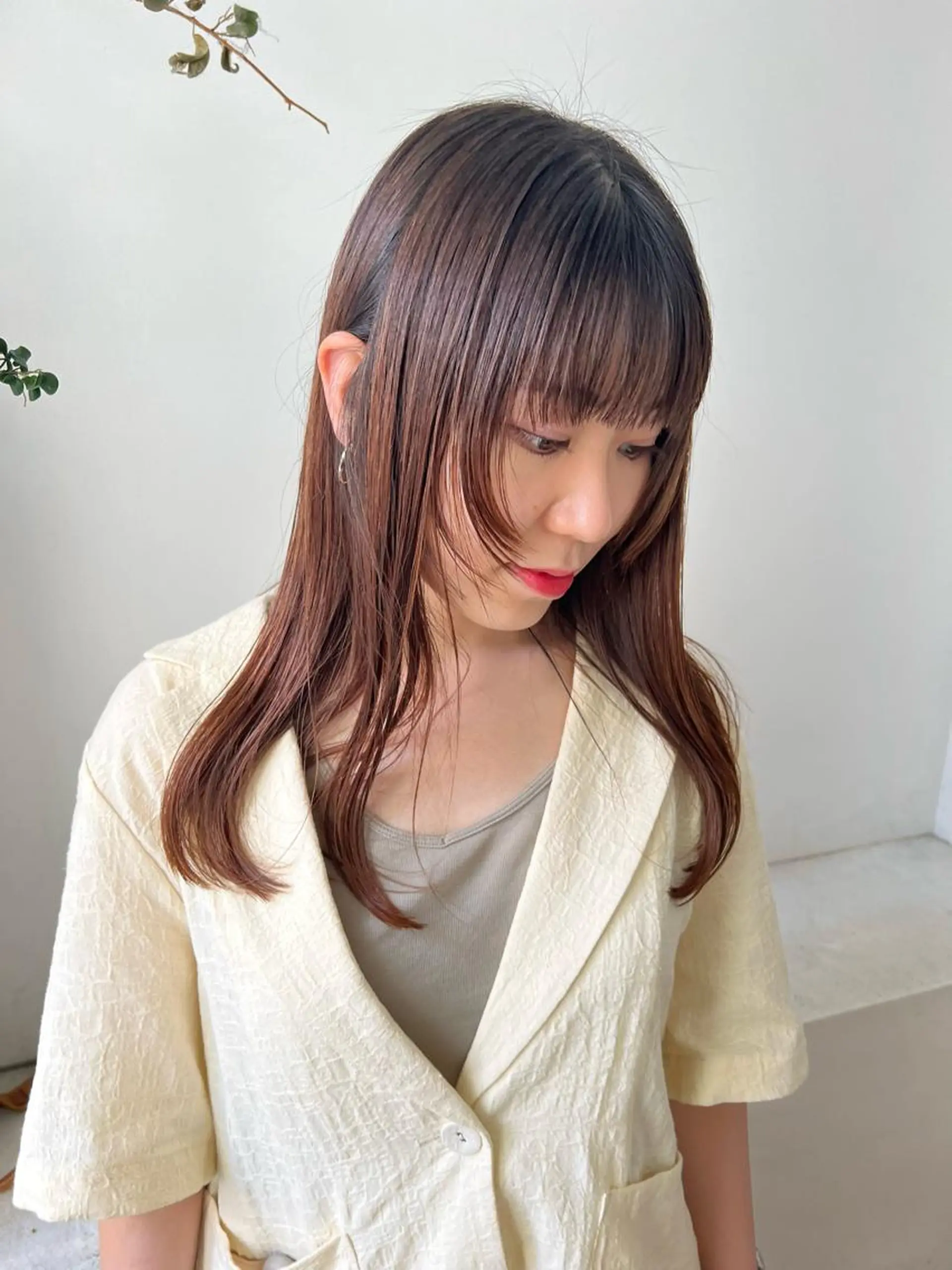 ロング 顔周りカット 顔周りカット/透明感 カラー✂️MEIのヘアスタイル