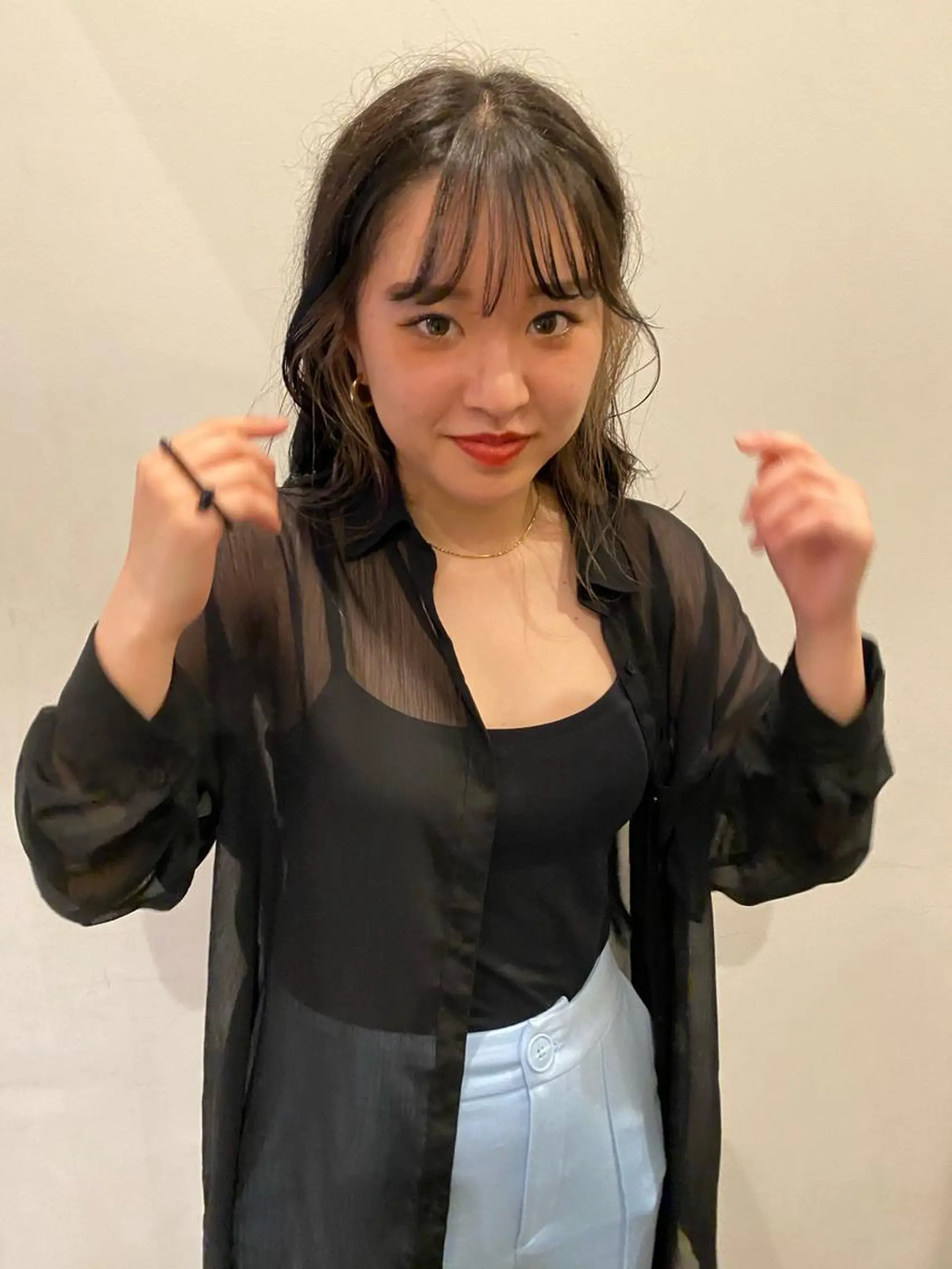 セミロング 無料カットモデル 丸川英心のヘアスタイル