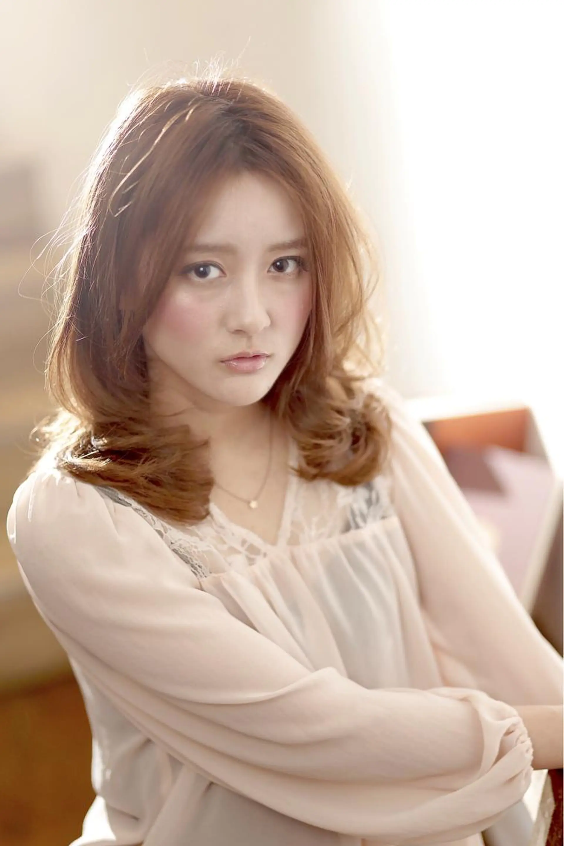 ミディアム カラー 伸ばしかけ BANDE 水崎 悟のヘアスタイル