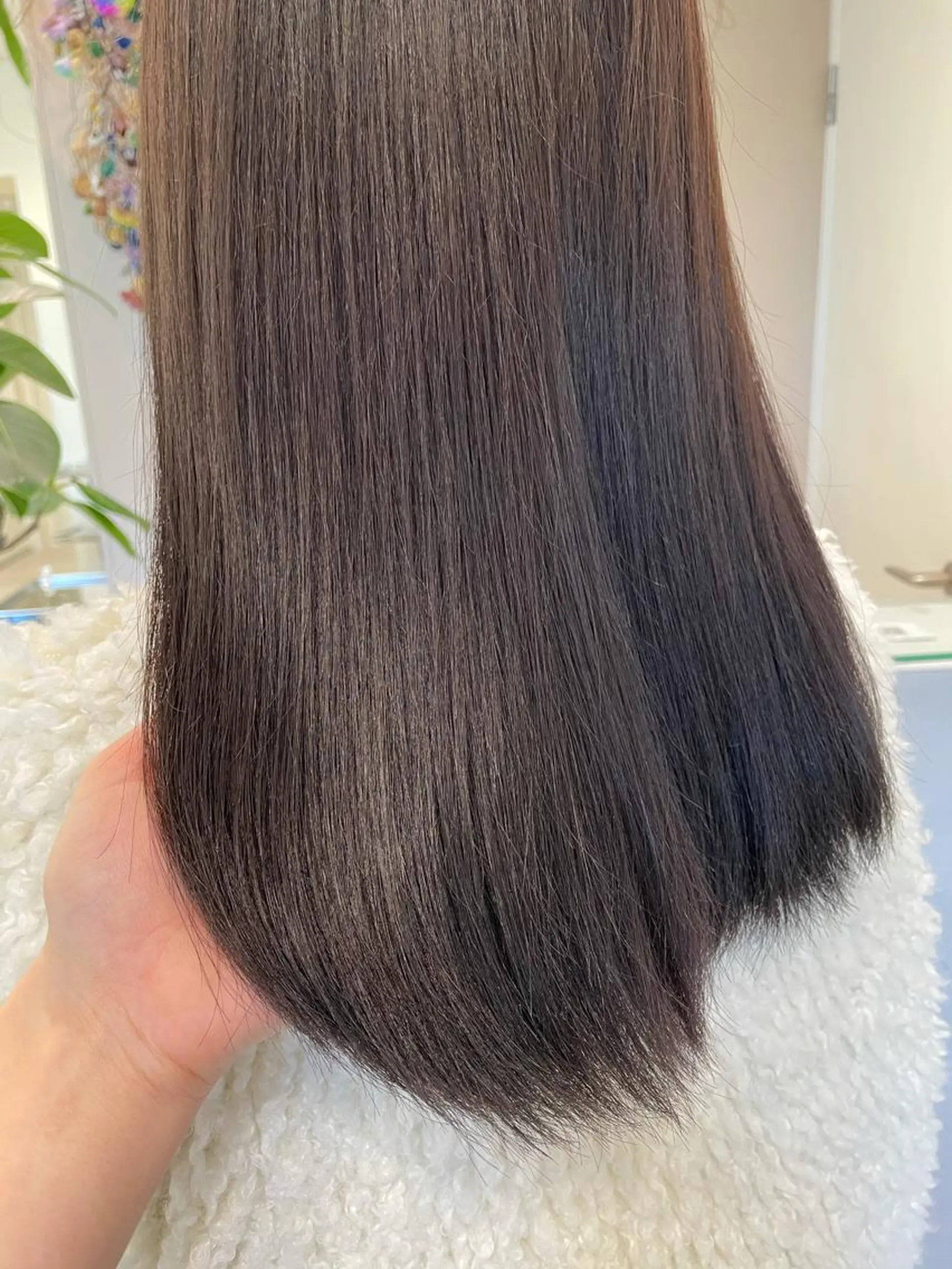 セミロング カラー 透明感カラー ダークグレー ヘアカラー ボブ/インナーカラー /眉毛/Miyuのヘアスタイル