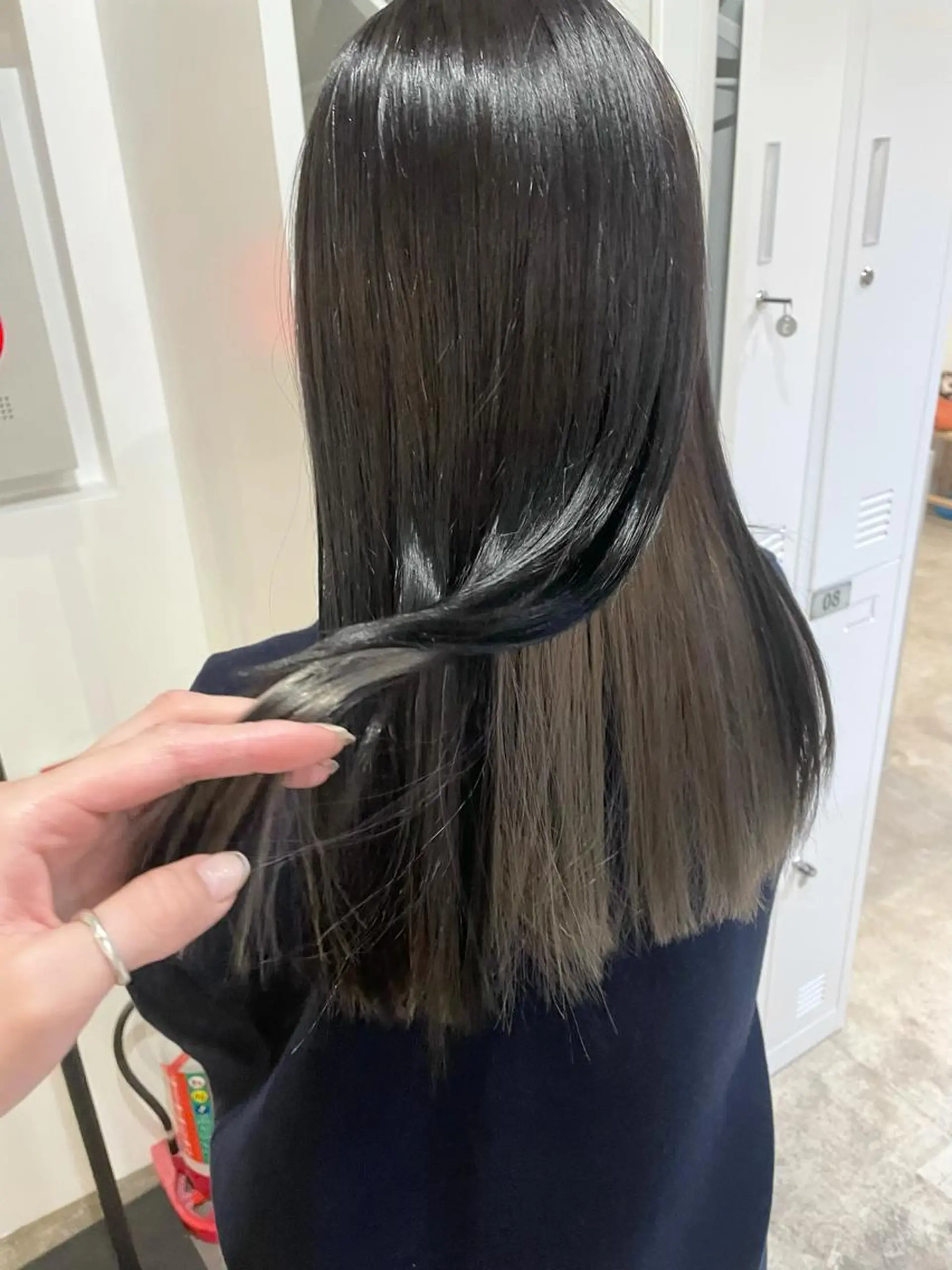 セミロング カラー アッシュ アッシュグレー グレージュ トリートメント ヘアカラー 中目黒🌼 🌼ハナのヘアスタイル