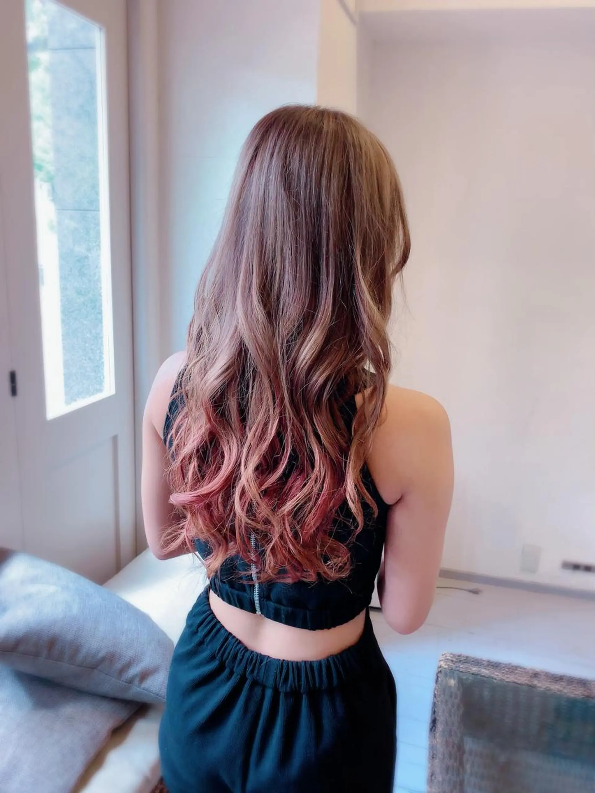 ロング カラー グラデーションカラー グレージュ ピンクカラー ヘアカラー トリートメント 💎JADE GRACE💎のヘアスタイル