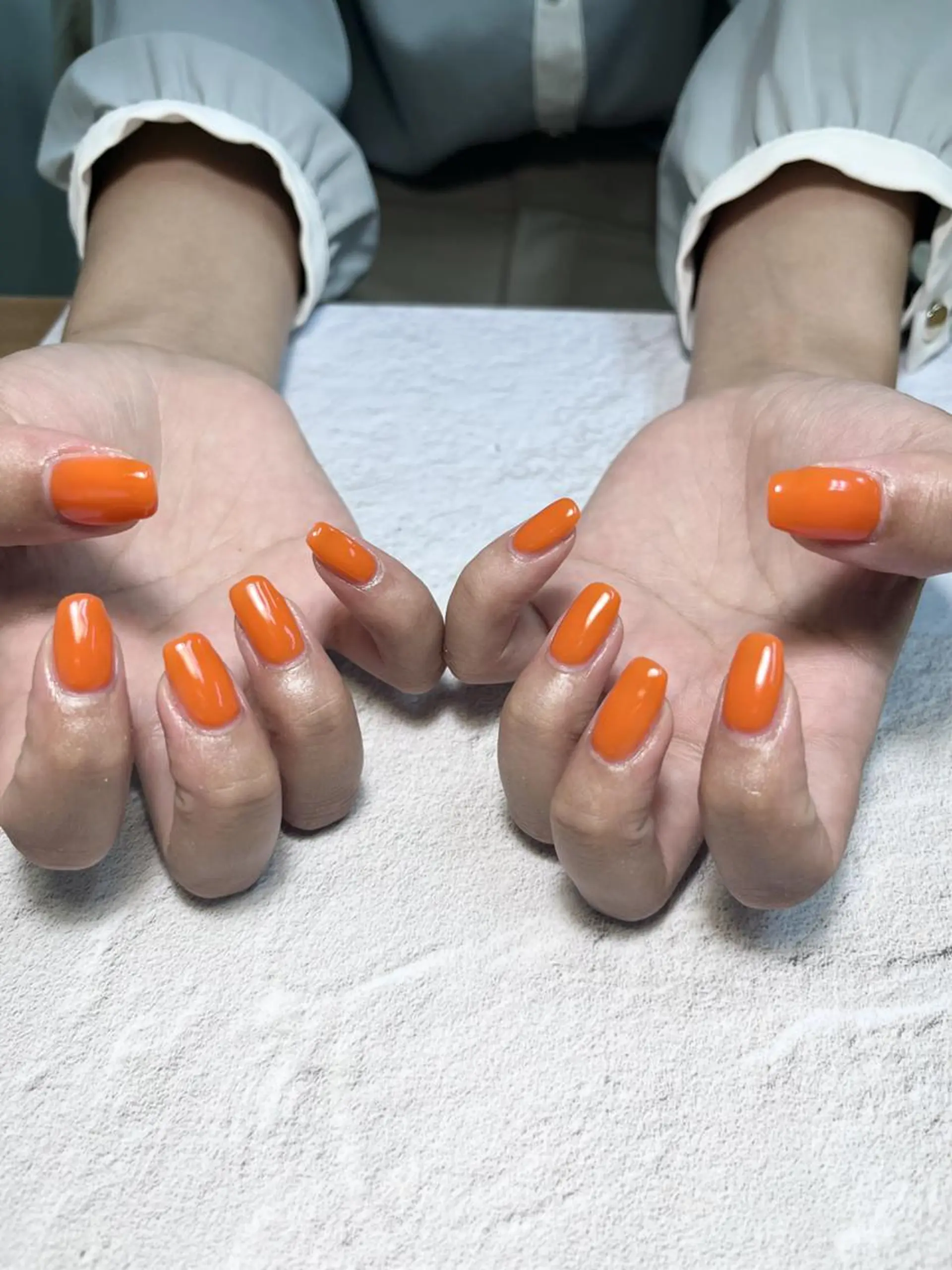 ネイル ワンカラーネイル ハンドネイル 🩵atelier- 01 優奈🩵のネイルデザイン