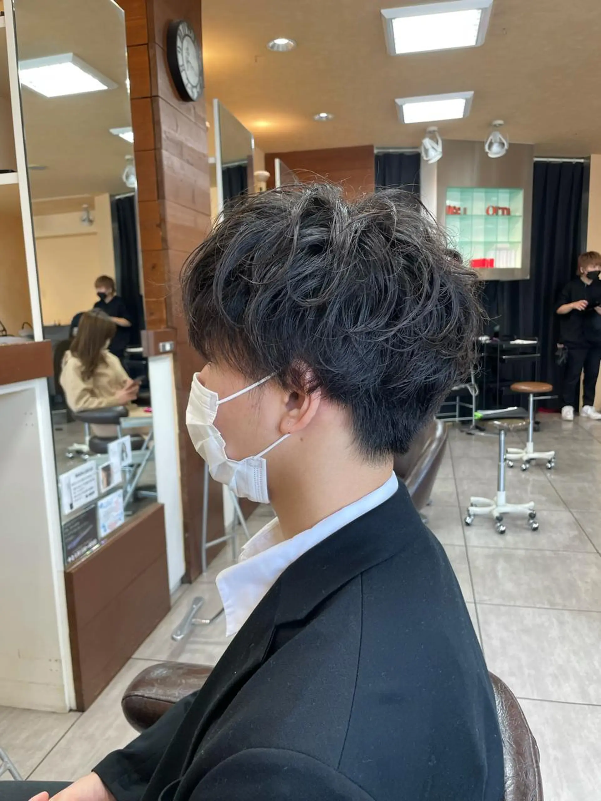 ショート パーマ メンズ マッシュ 似合わせ/前髪カット /店長   村上直也のヘアスタイル