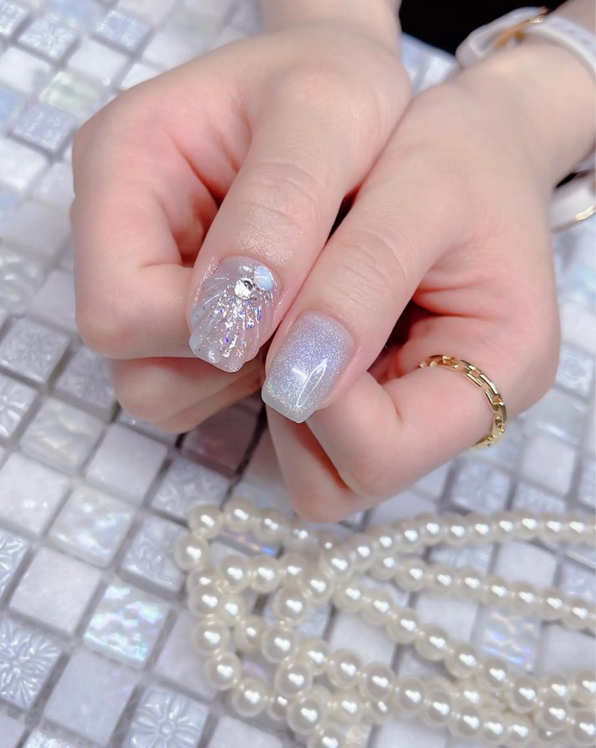 ミディアム めぐみのネイルサロン スタッフ練習のネイルデザイン