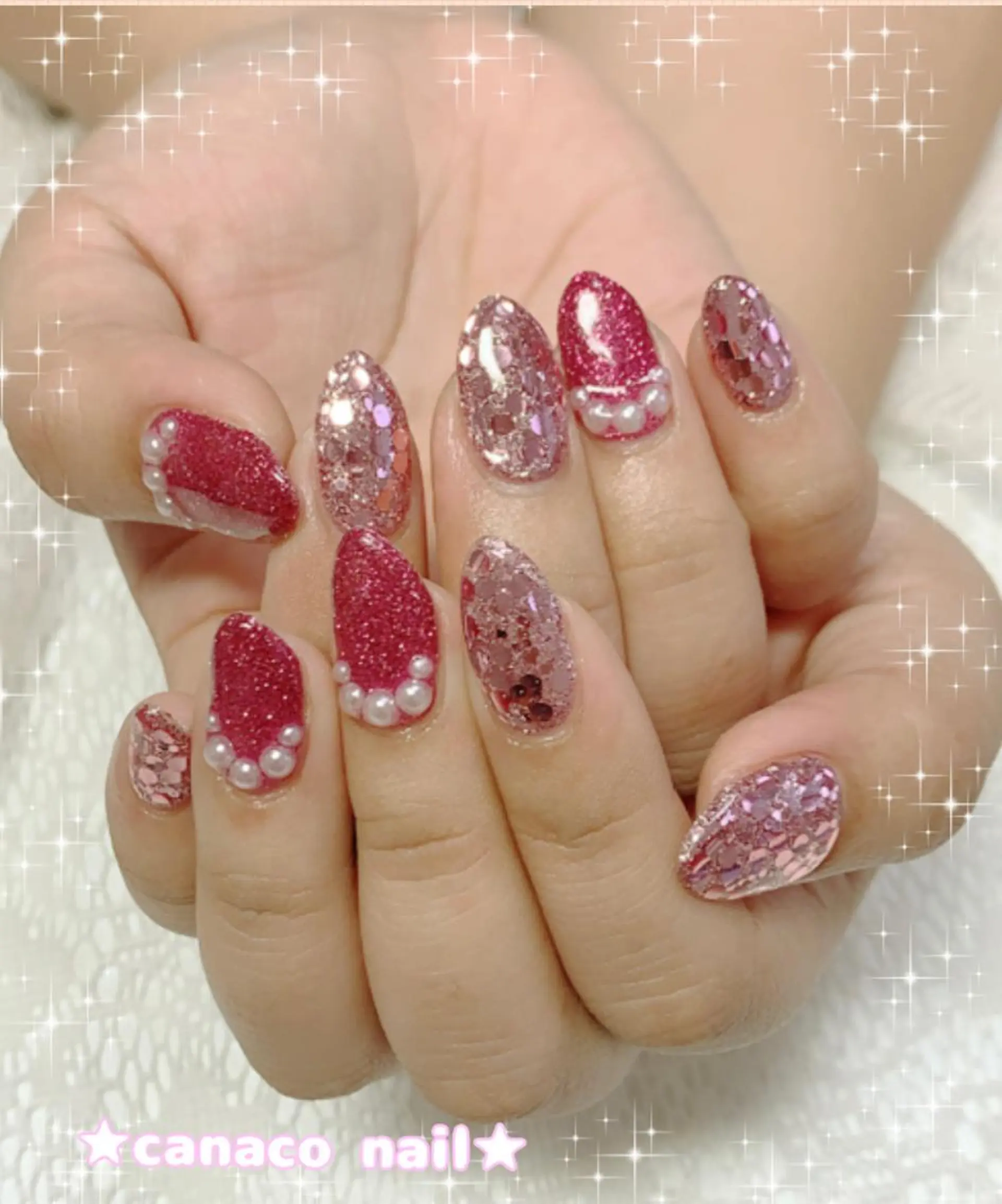 ネイル ホログラムネイル ハンドネイル ハンドケア ベテランネイル cnc  nailのネイルデザイン