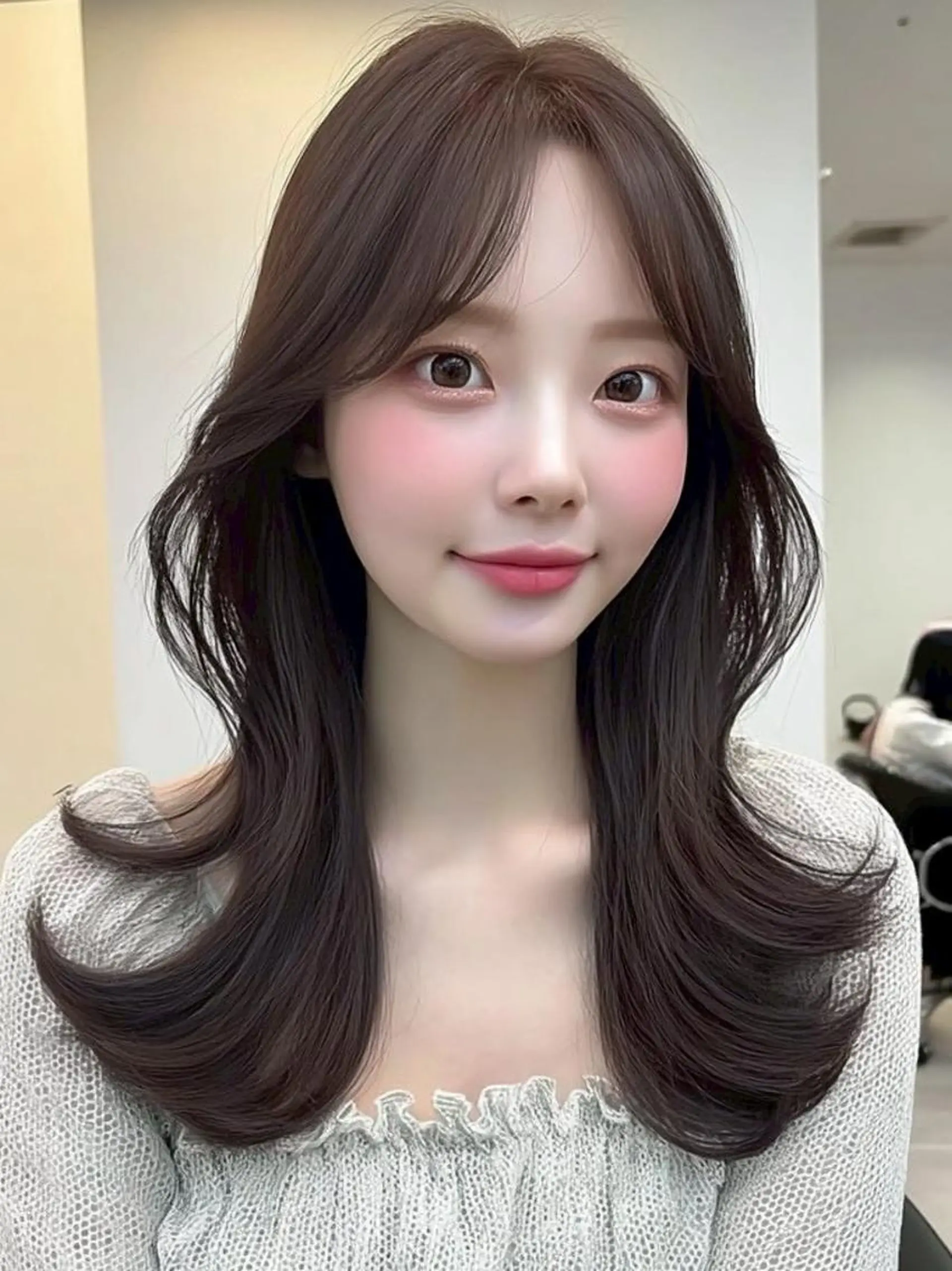 ヘアアレンジ ロング 髪質改善 韓国風ヘア レイヤーカット 似合わせカット シースルーバング カット ヘアカラー Ayumu /京都／西院のヘアスタイル