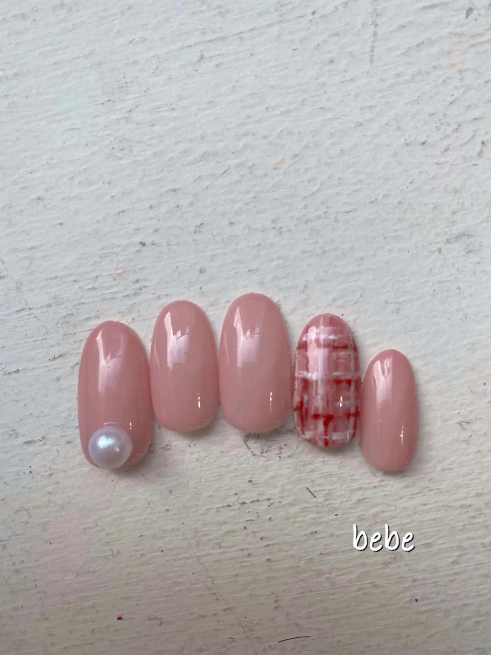 ネイル アートネイル シンプルネイル ツイードネイル Ann nailのネイルデザイン