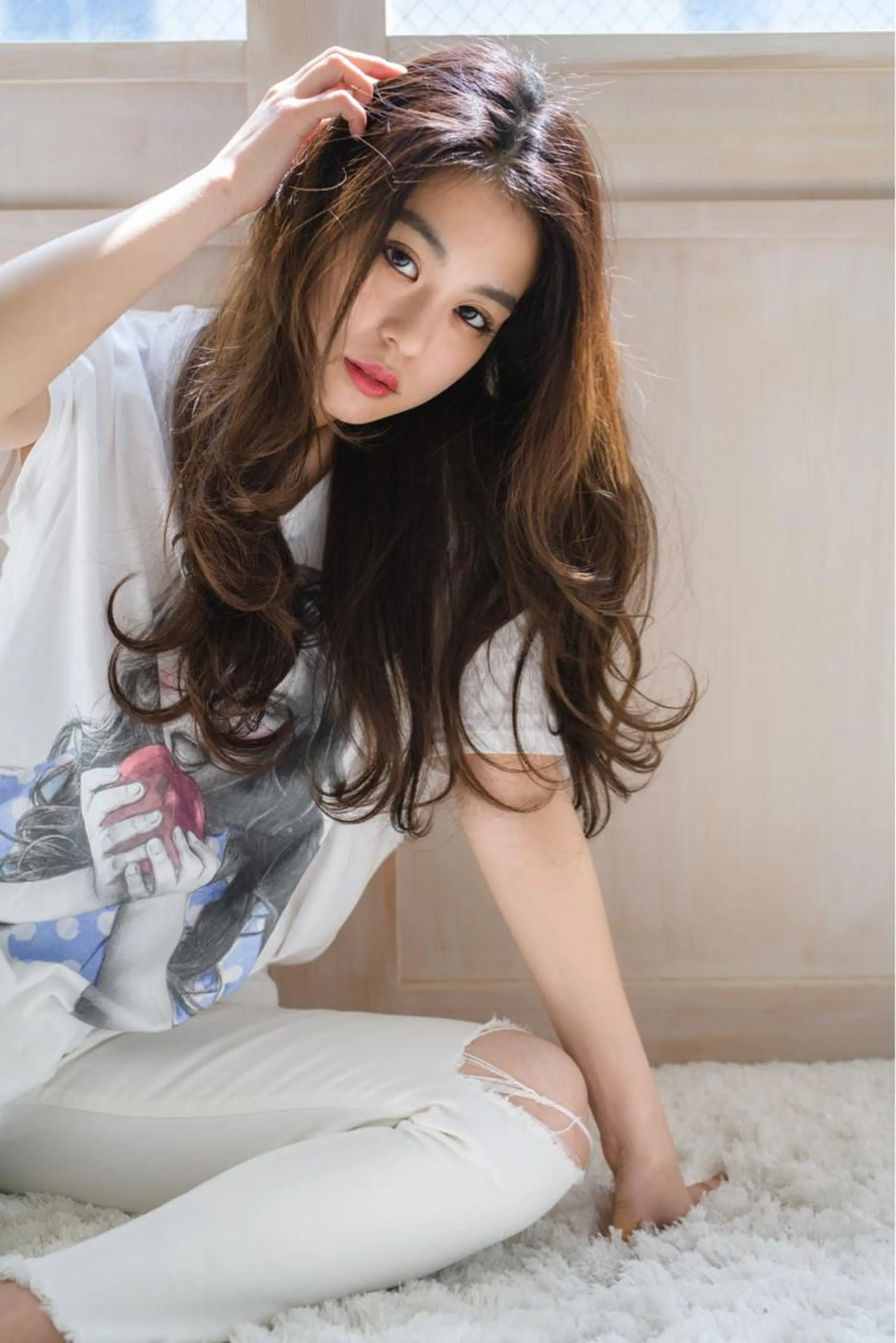 ロング カラー ブリーチ グラデーションカラー ブリーチなしカラー カット ヘアカラー トリートメント 韓国hair ·͜· watanabeのヘアスタイル