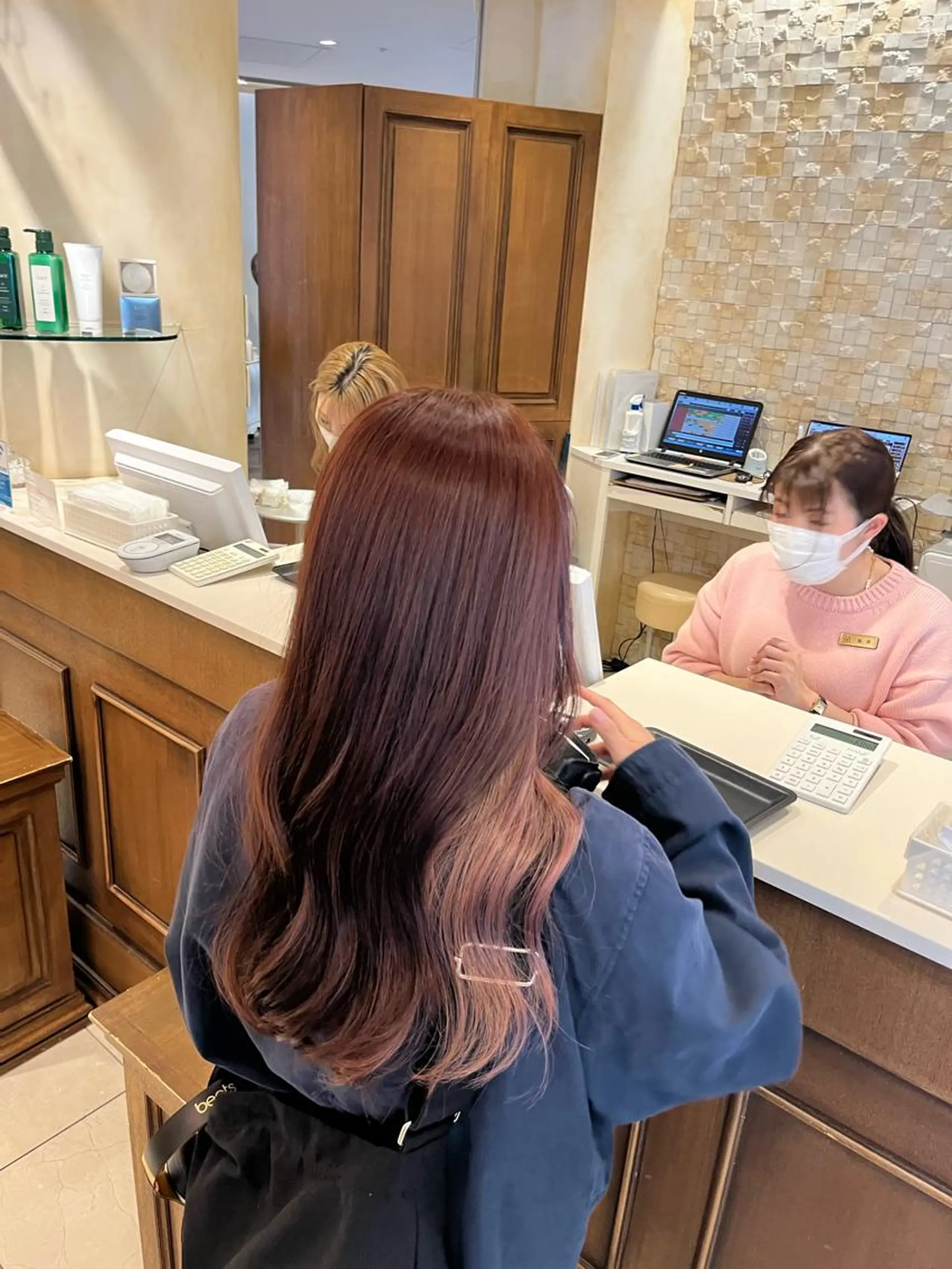 カラー ブリーチ ケアブリーチ ヘアカラー 地毛風ストレート/ 髪質改善/セキネのヘアスタイル