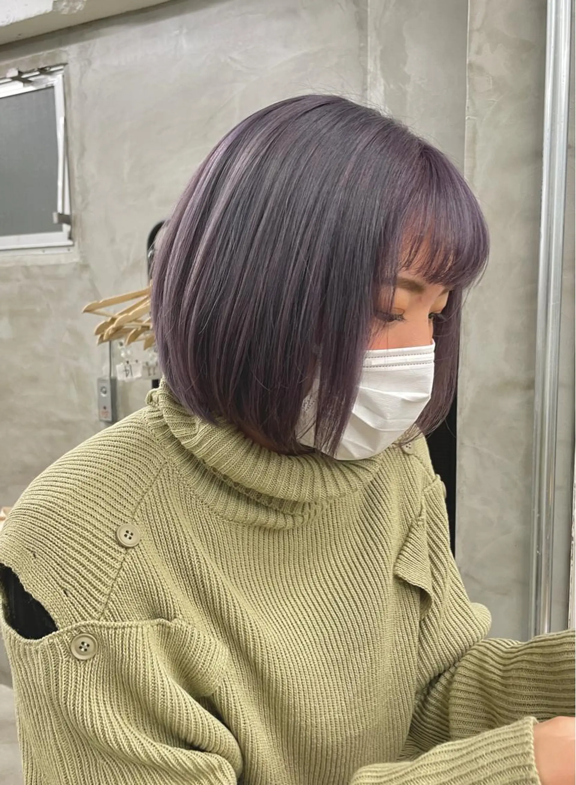 ショート カラー グレージュ ラベンダーカラー ラベンダーグレージュ ラベンダーグレー ショート・ボブ 徳竹淳一のヘアスタイル