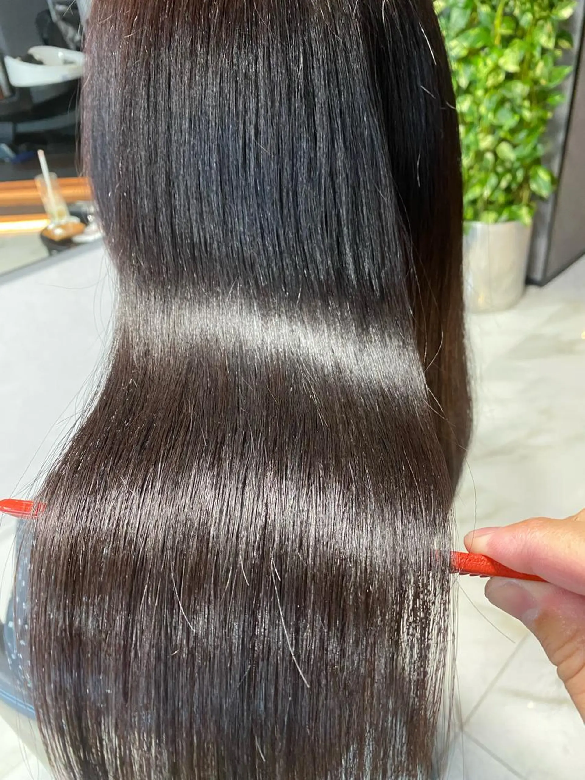 セミロング カット 縮毛矯正 トリートメント 松本 洋平のヘアスタイル