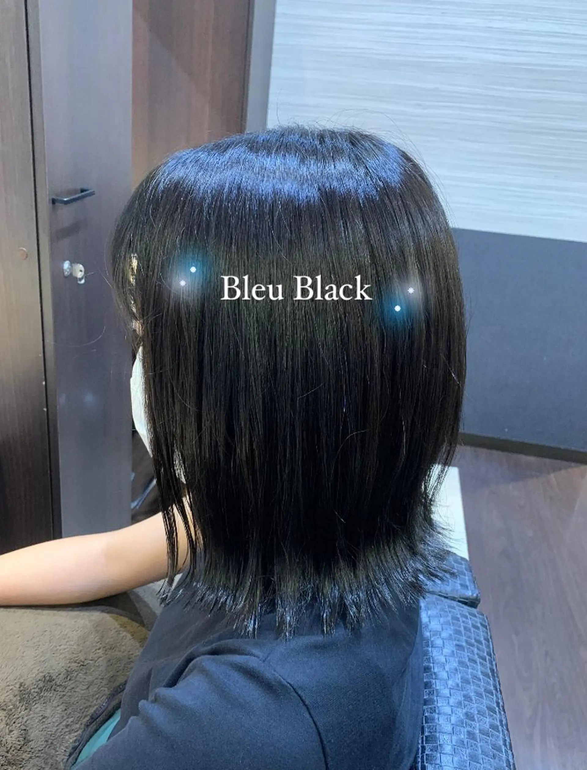 カラー 黒髪 ブルーカラー ブルーブラック ⭐️似合わせアップ ⭐️並木奏絵のヘアスタイル