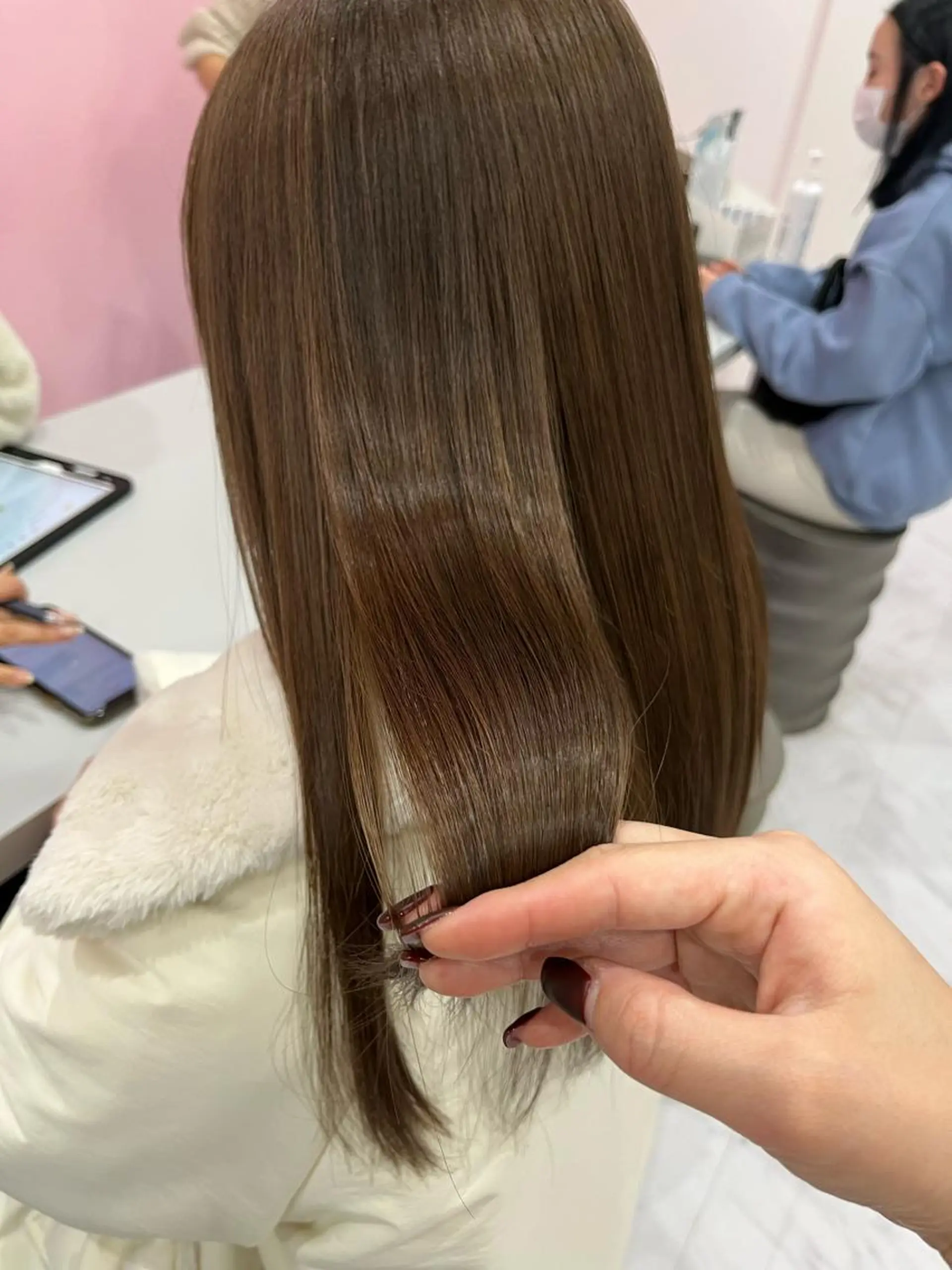 ロング カット 縮毛矯正 小谷野 真優のヘアスタイル