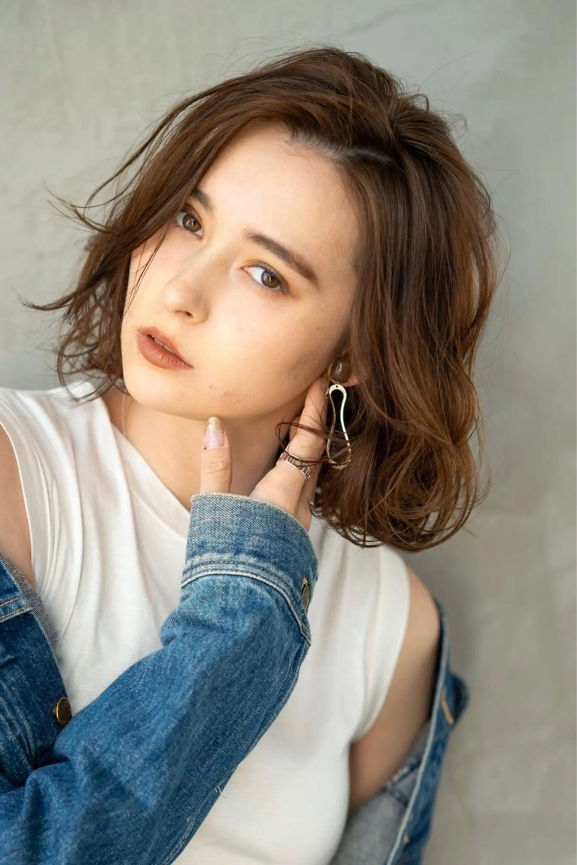 ミディアム カラー 韓国ヘア 店長NEGIのヘアスタイル