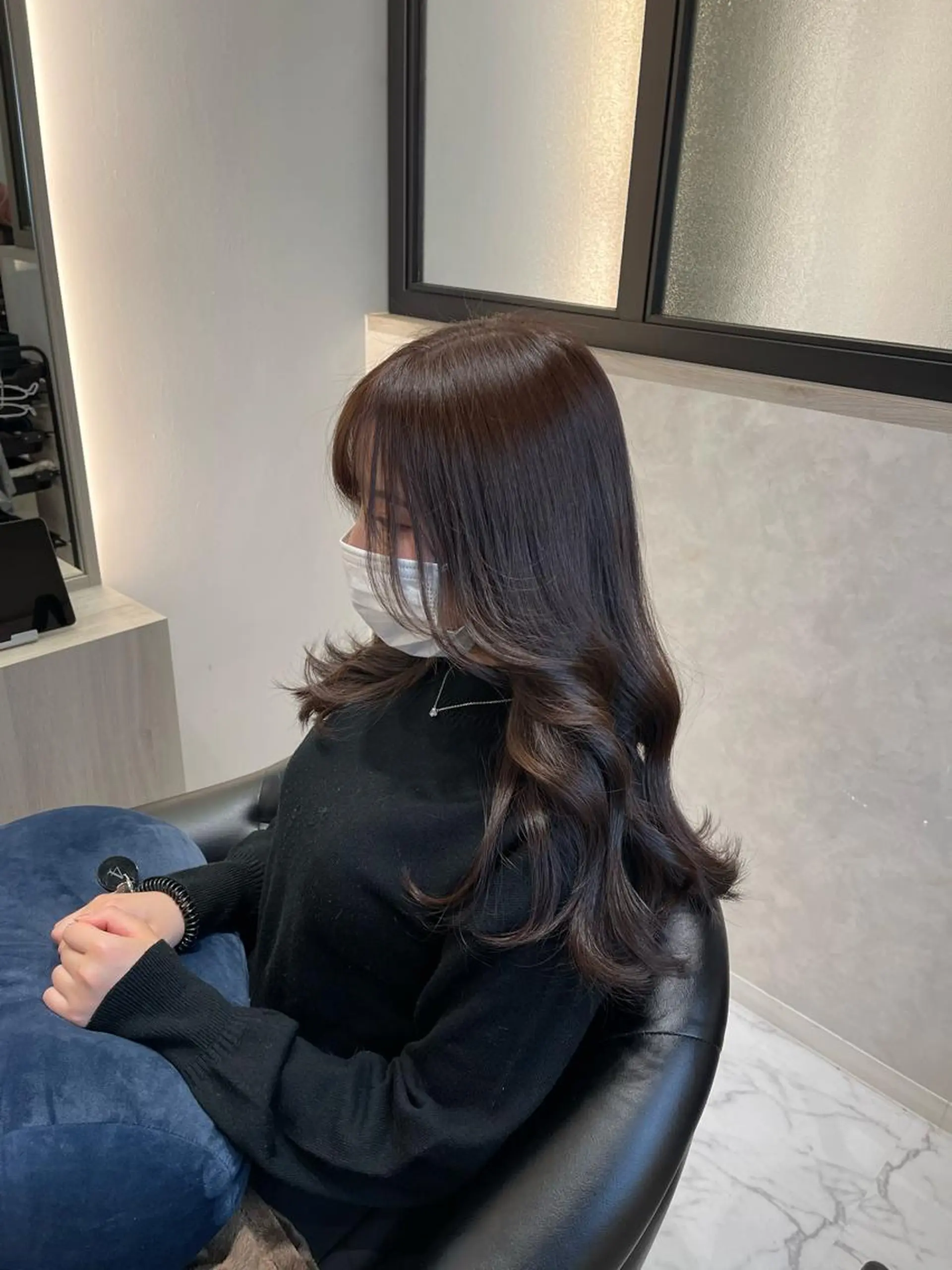 ロング カラー カット ヘアカラー トリートメント &chaLme   心斎橋所属・emi/髪質改善/ 韓国風/艶カラーのヘアスタイル