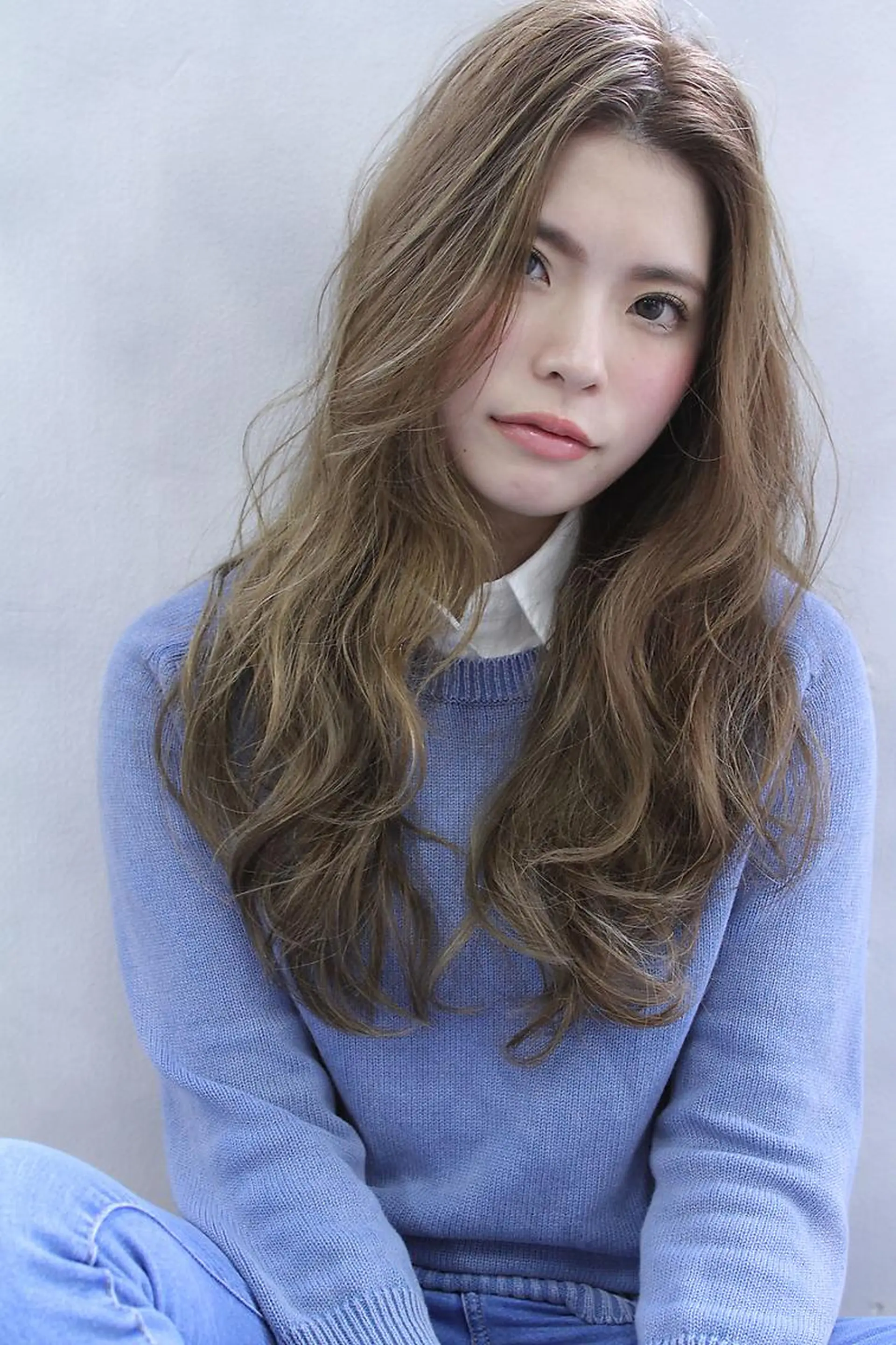 ロング カラー 韓国メンズヘア　ミル クティボブ　足立佳代のヘアスタイル