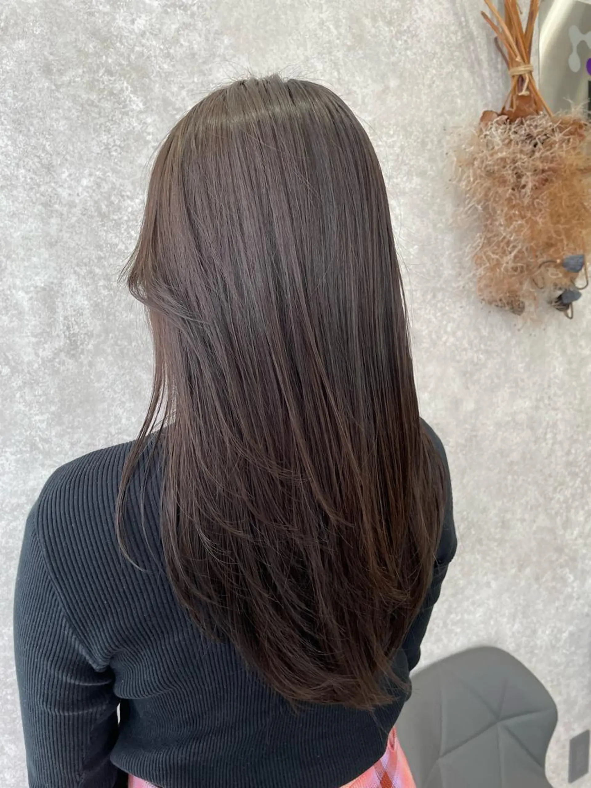 ロング カラー たなか りなのヘアスタイル