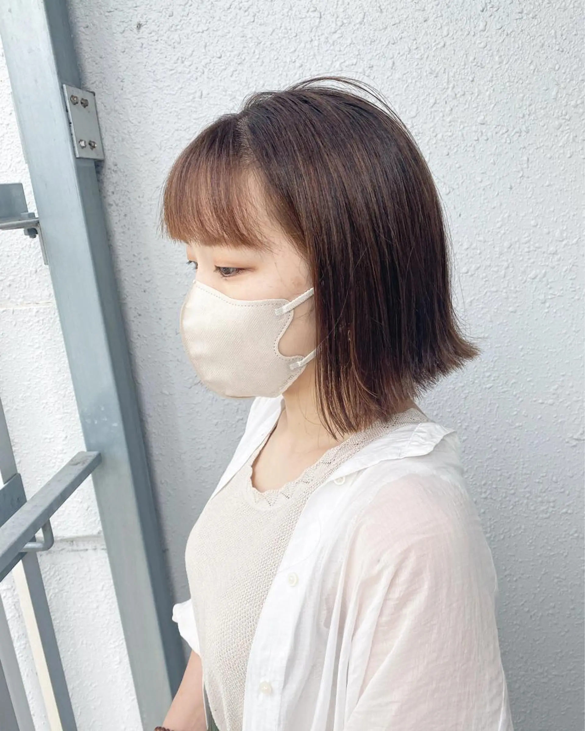 ミディアム カラー 後藤紗英/髪質改善 /オリーブベージュのヘアスタイル